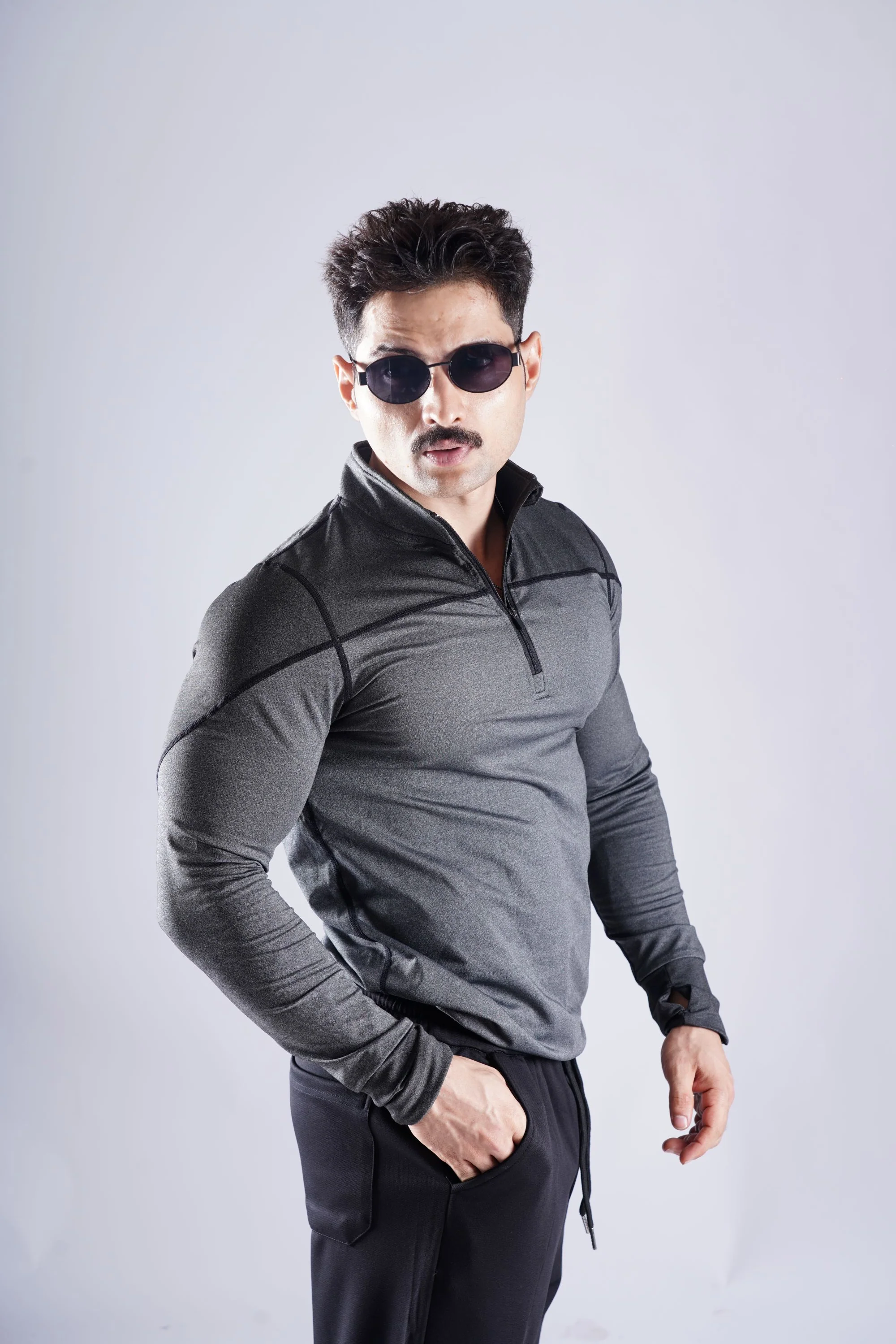 5603 GLADIATOR ZIP COMPRESSION TSHIRT - Image 13