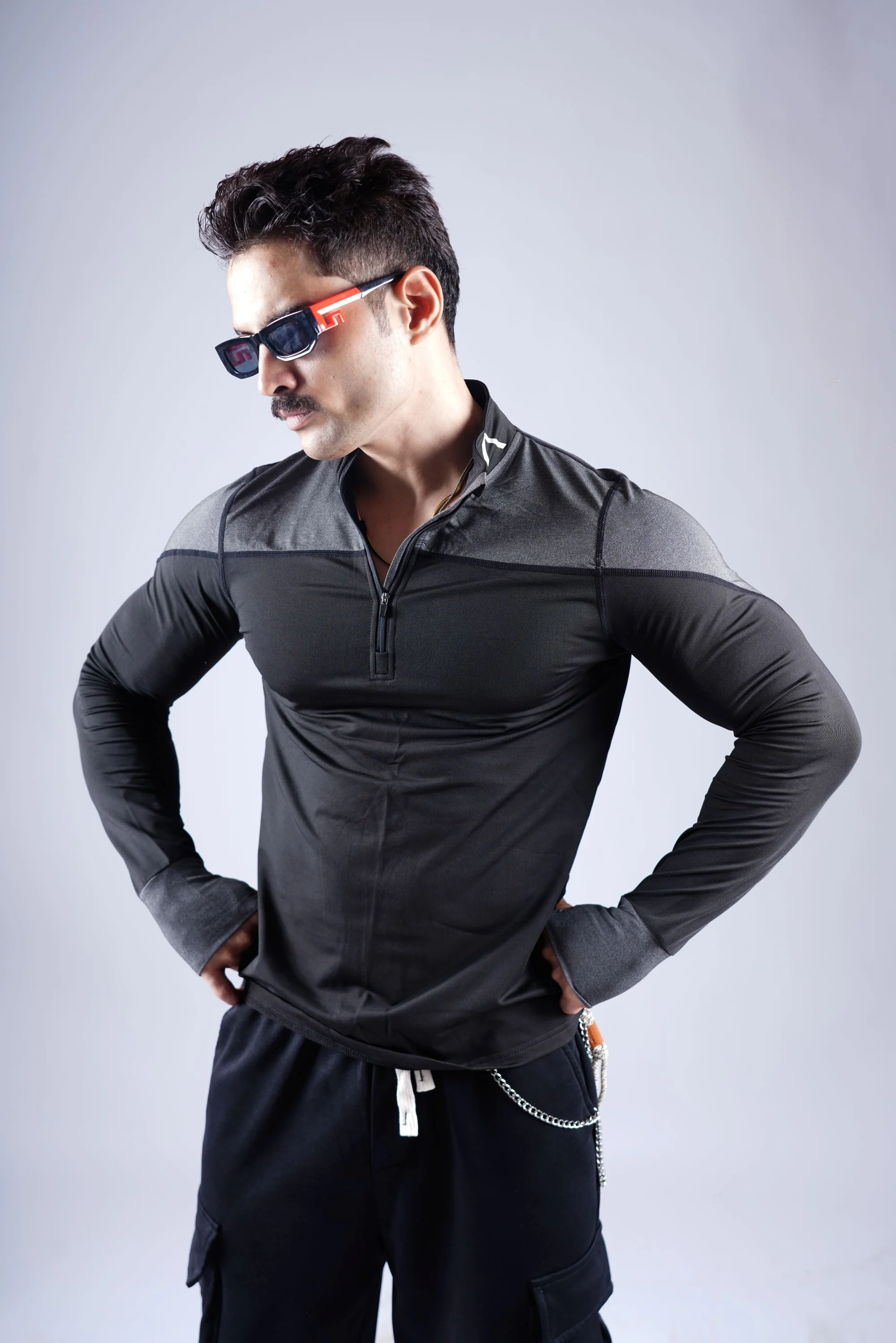 5603 GLADIATOR ZIP COMPRESSION TSHIRT - Image 2