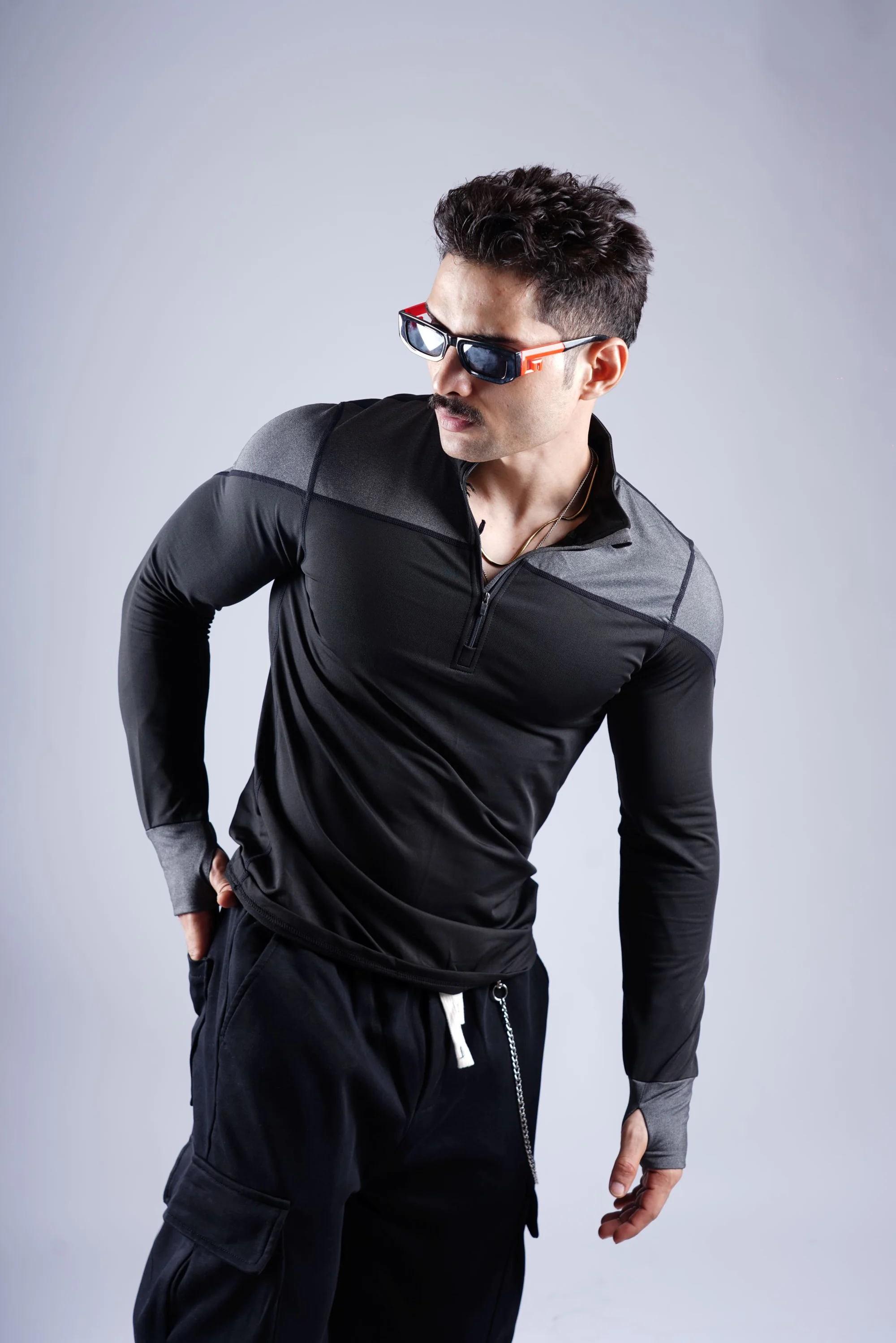 5603 GLADIATOR ZIP COMPRESSION TSHIRT - Image 4