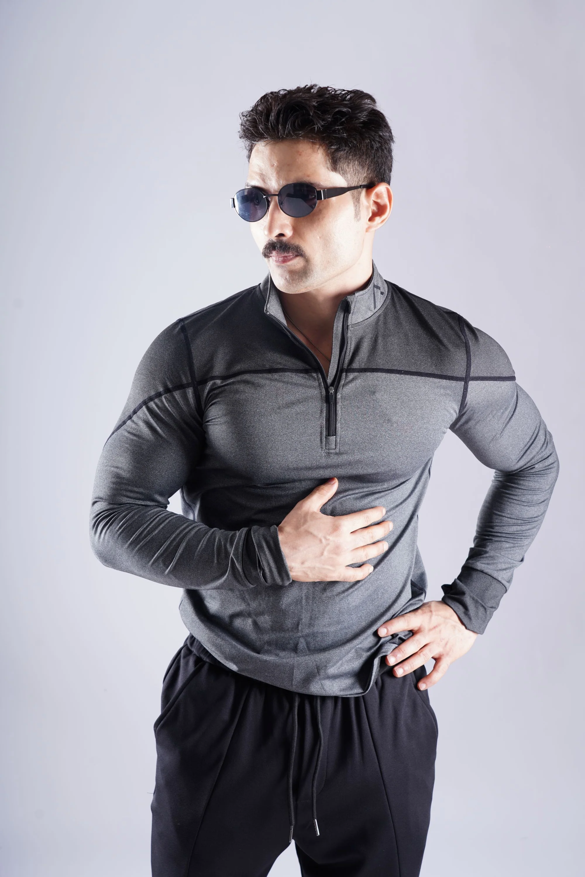 5603 GLADIATOR ZIP COMPRESSION TSHIRT - Image 6