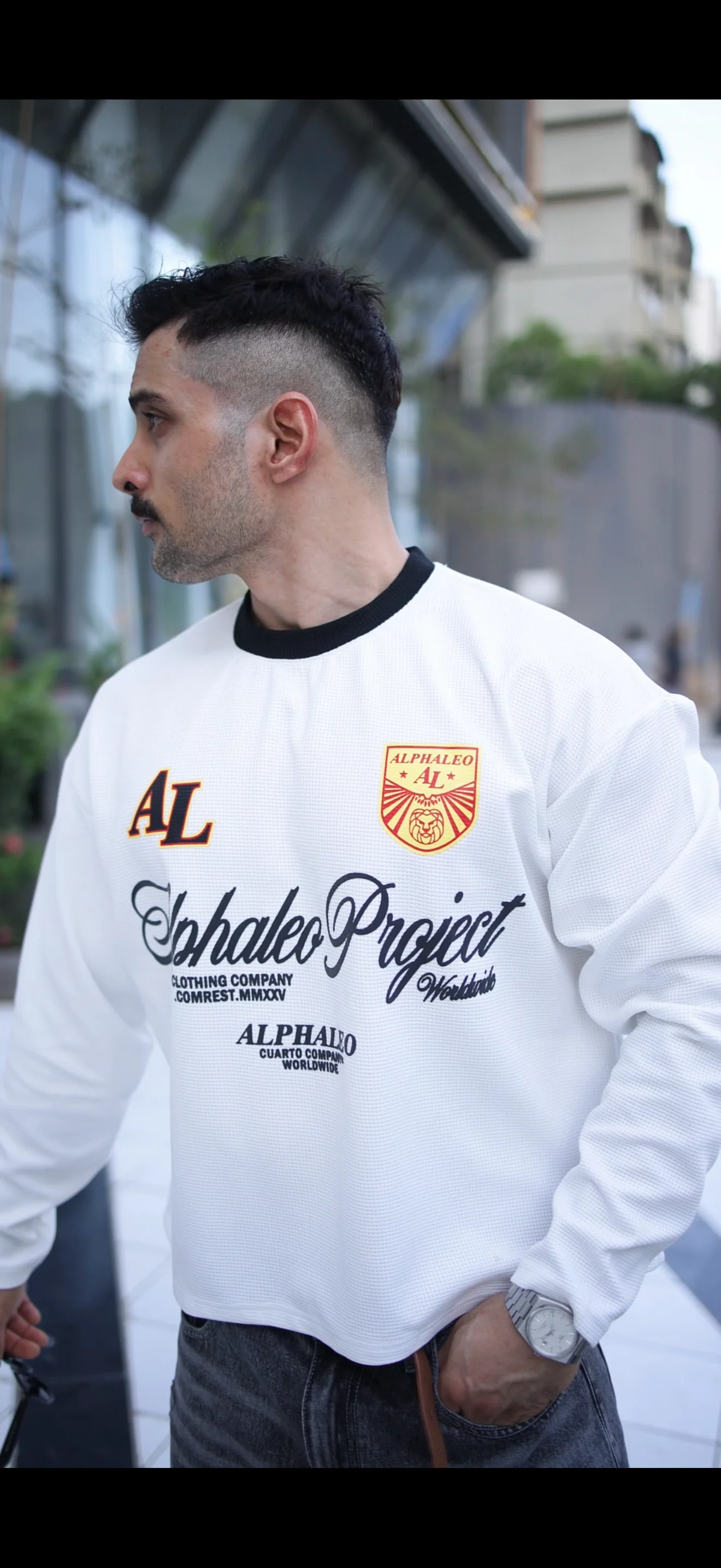 ALPHALEO VARSITY CROP TEE - Image 8