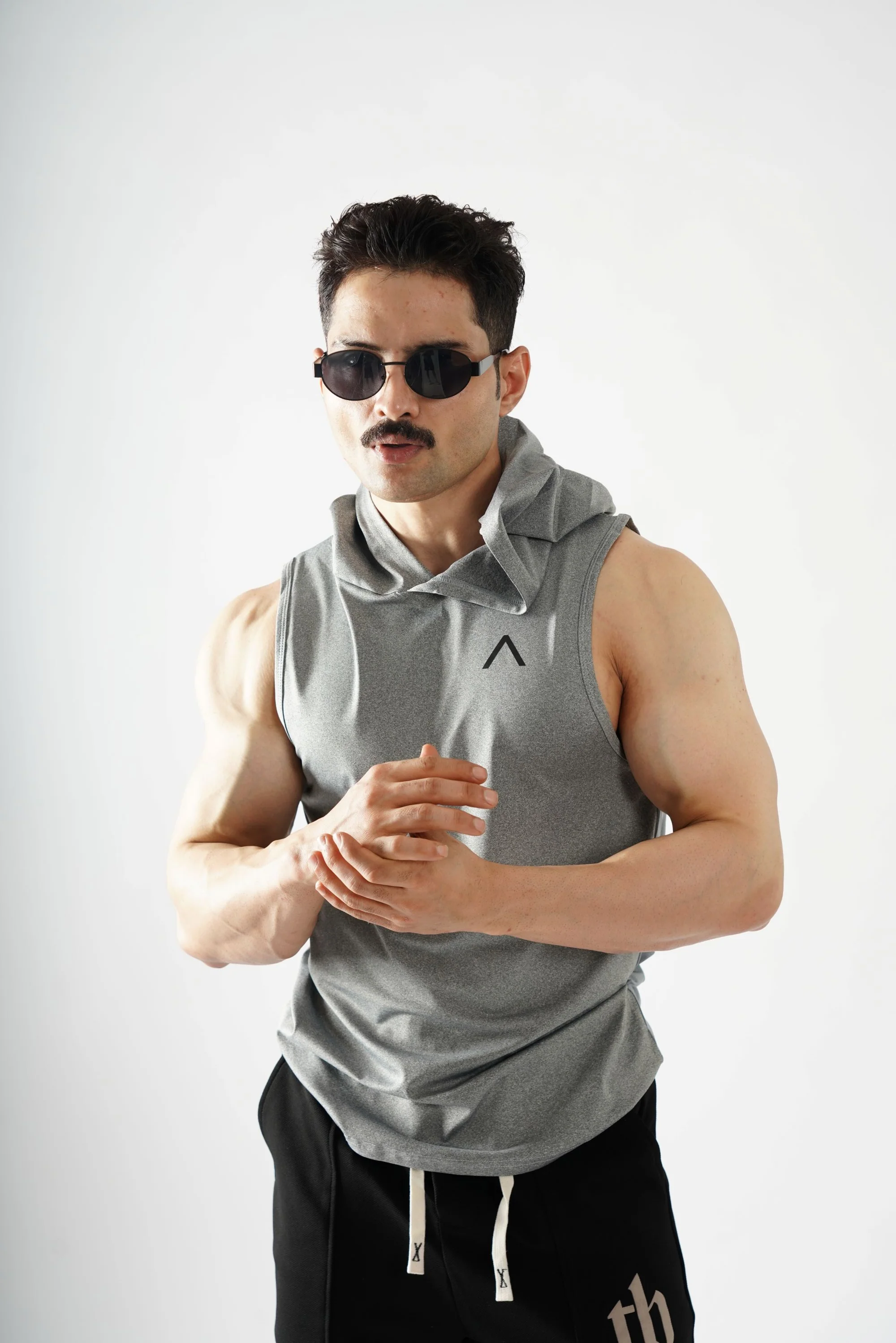 AMPED UP™ Muscle-Fit Sleeveless Hoodie Tank - Image 2