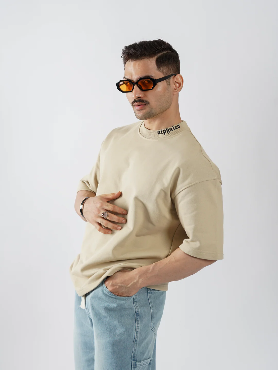 APOLLO Heavyweight Oversized T-Shirt – Signature Neck Logo - Image 4