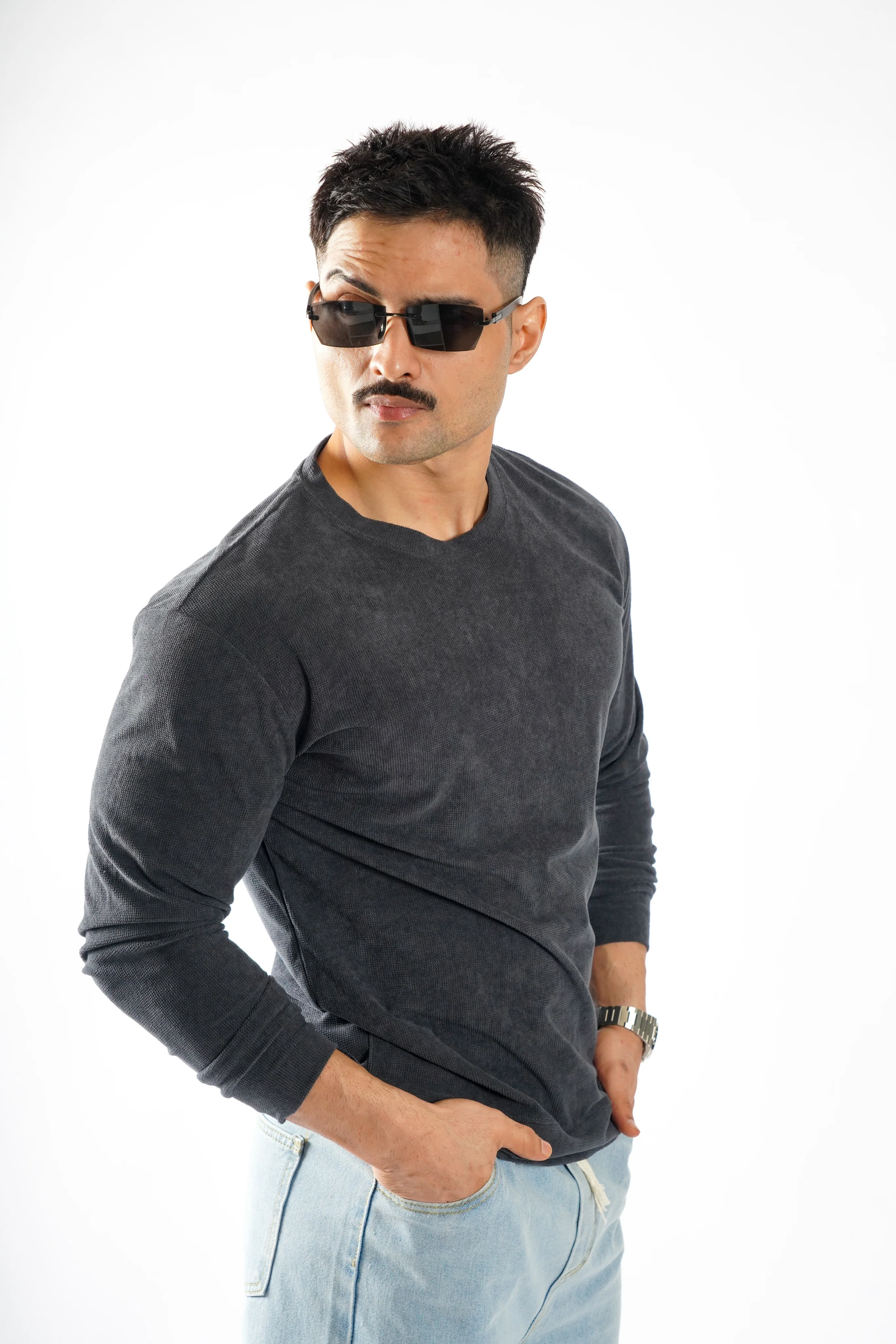Arctic Luxury Textured Sweatshirt - Image 35