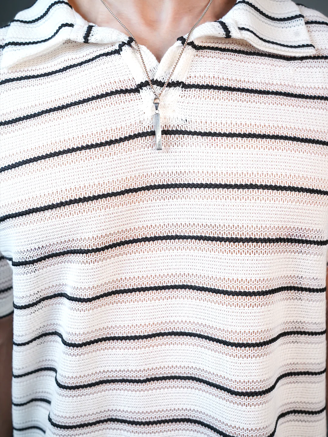 ARTISAN STRIPE POLO T-SHIRT - Image 5