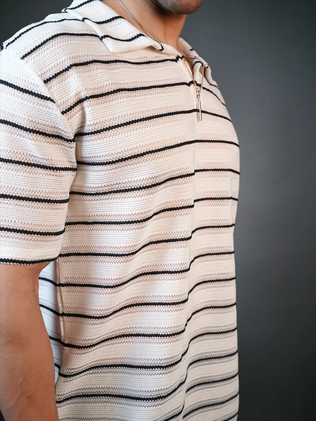 ARTISAN STRIPE POLO T-SHIRT - Image 9