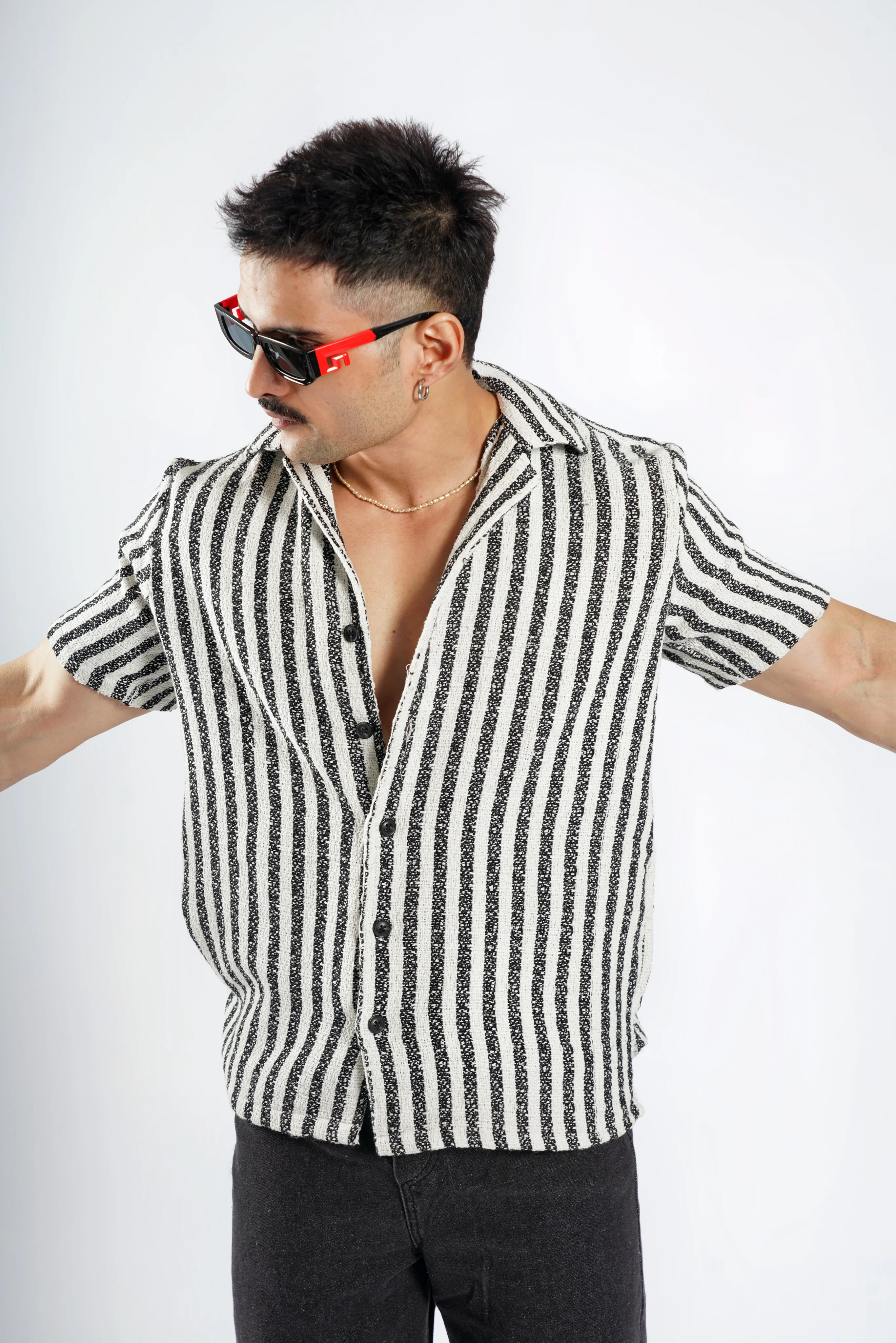 Cabanna Knitted Half Sleeve Textured Shirts - Image 22