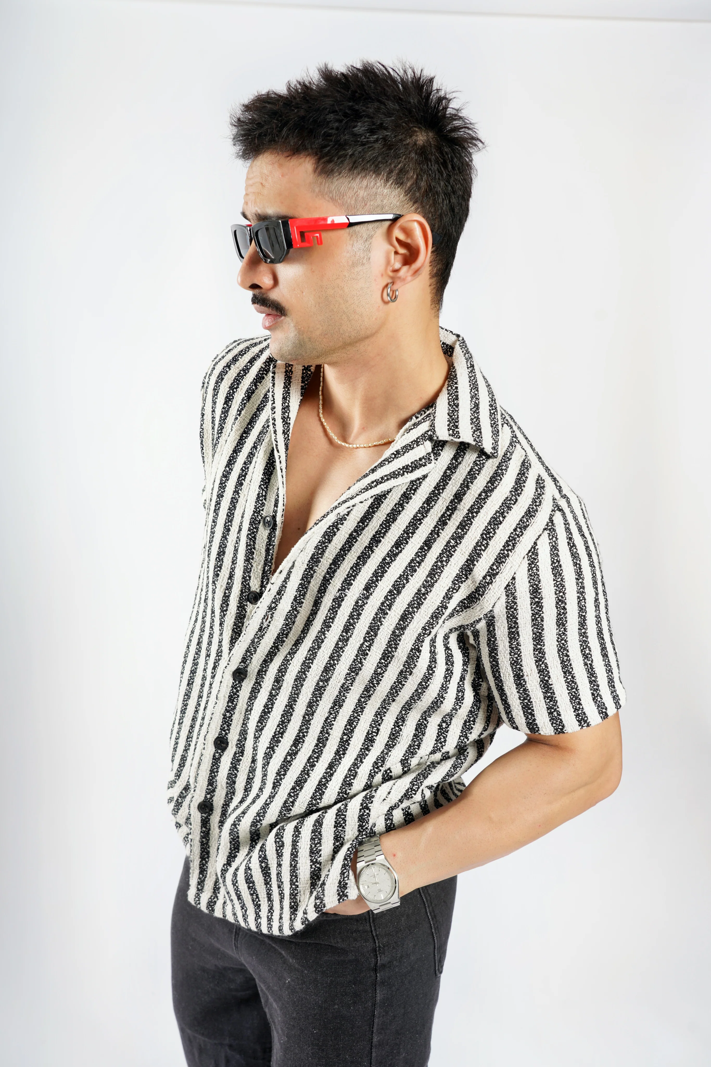 Cabanna Knitted Half Sleeve Textured Shirts - Image 25