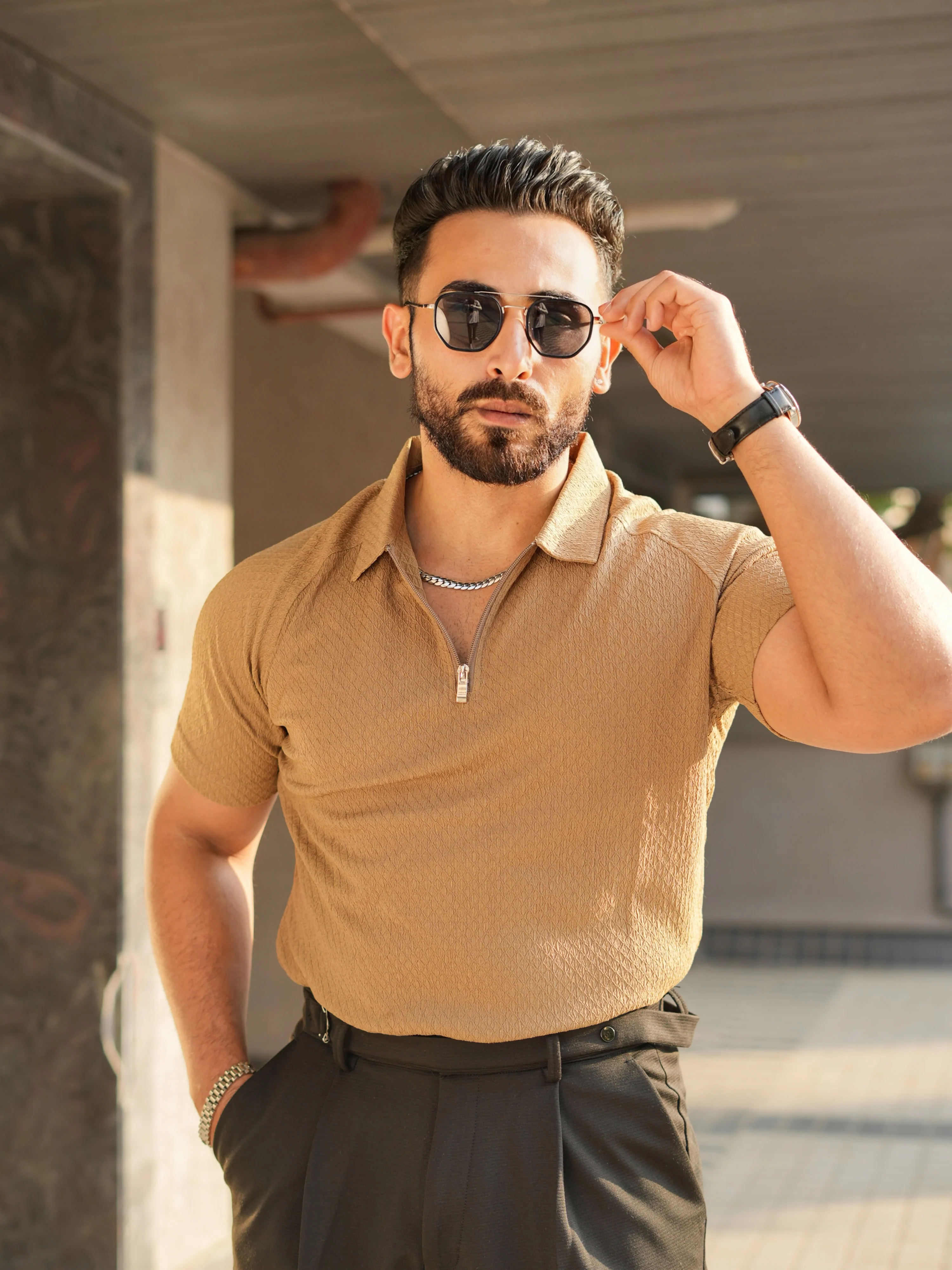 ENHANCE AESTHETIC ZIPPER POLO - Image 24