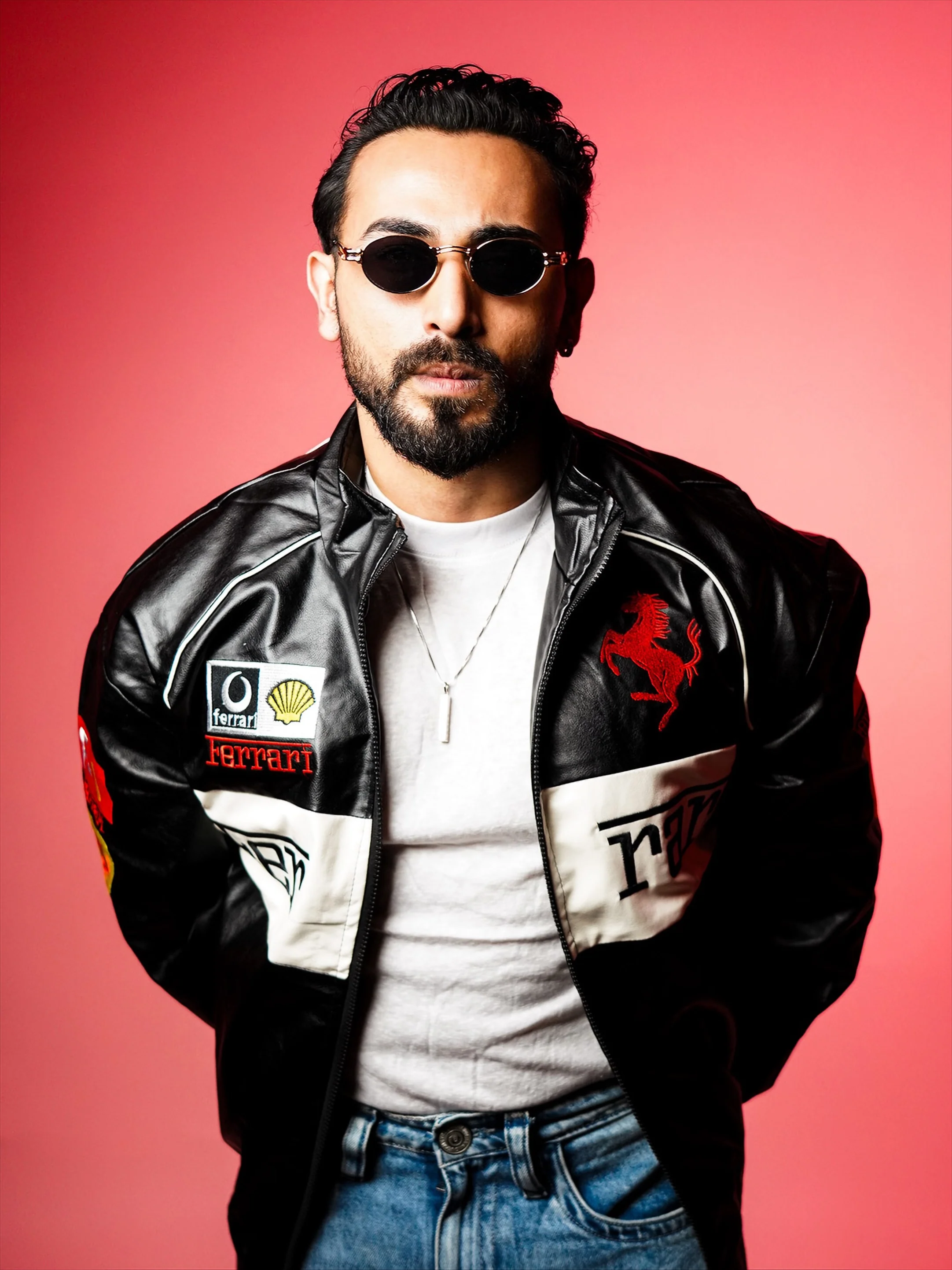 FRA715 EMBROIDERED LEATHER JACKET