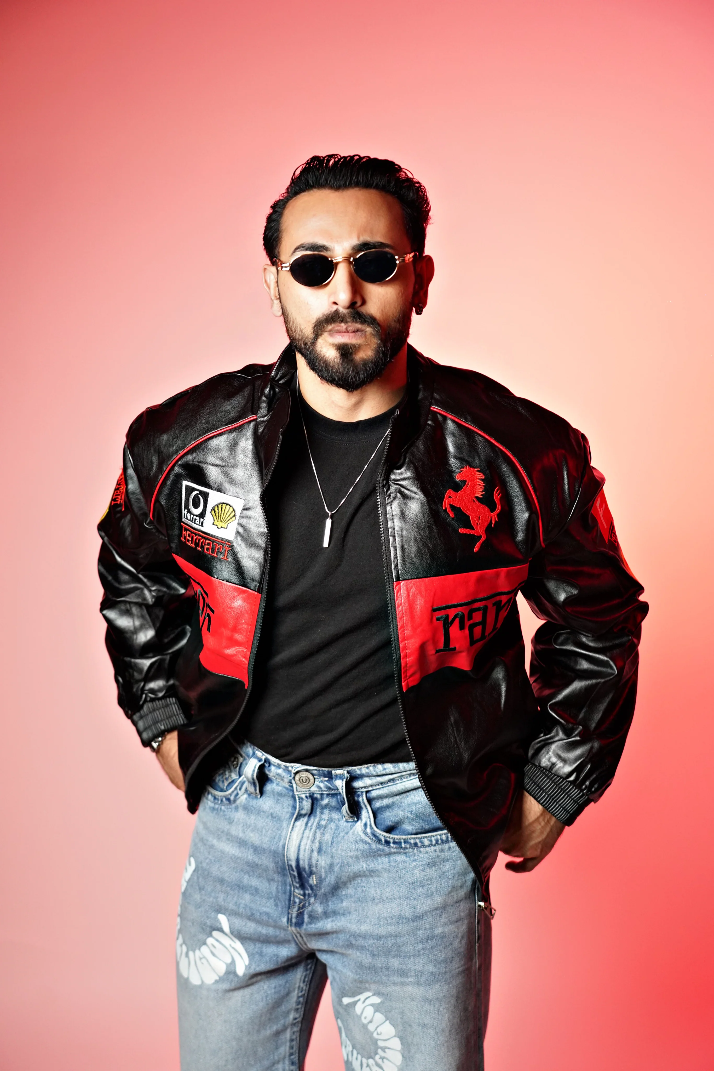 FRA715 EMBROIDERED LEATHER JACKET - Image 2