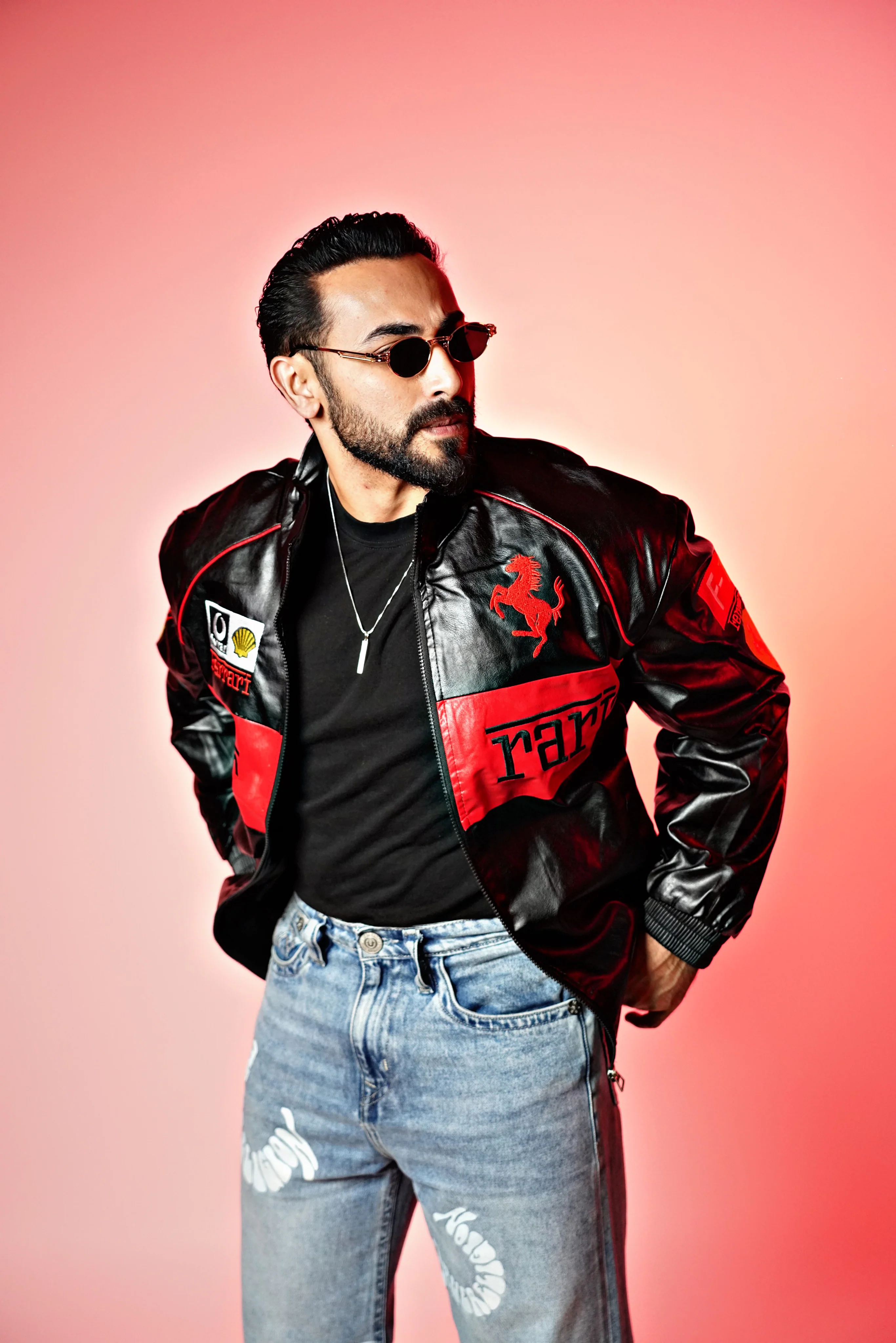 FRA715 EMBROIDERED LEATHER JACKET - Image 4