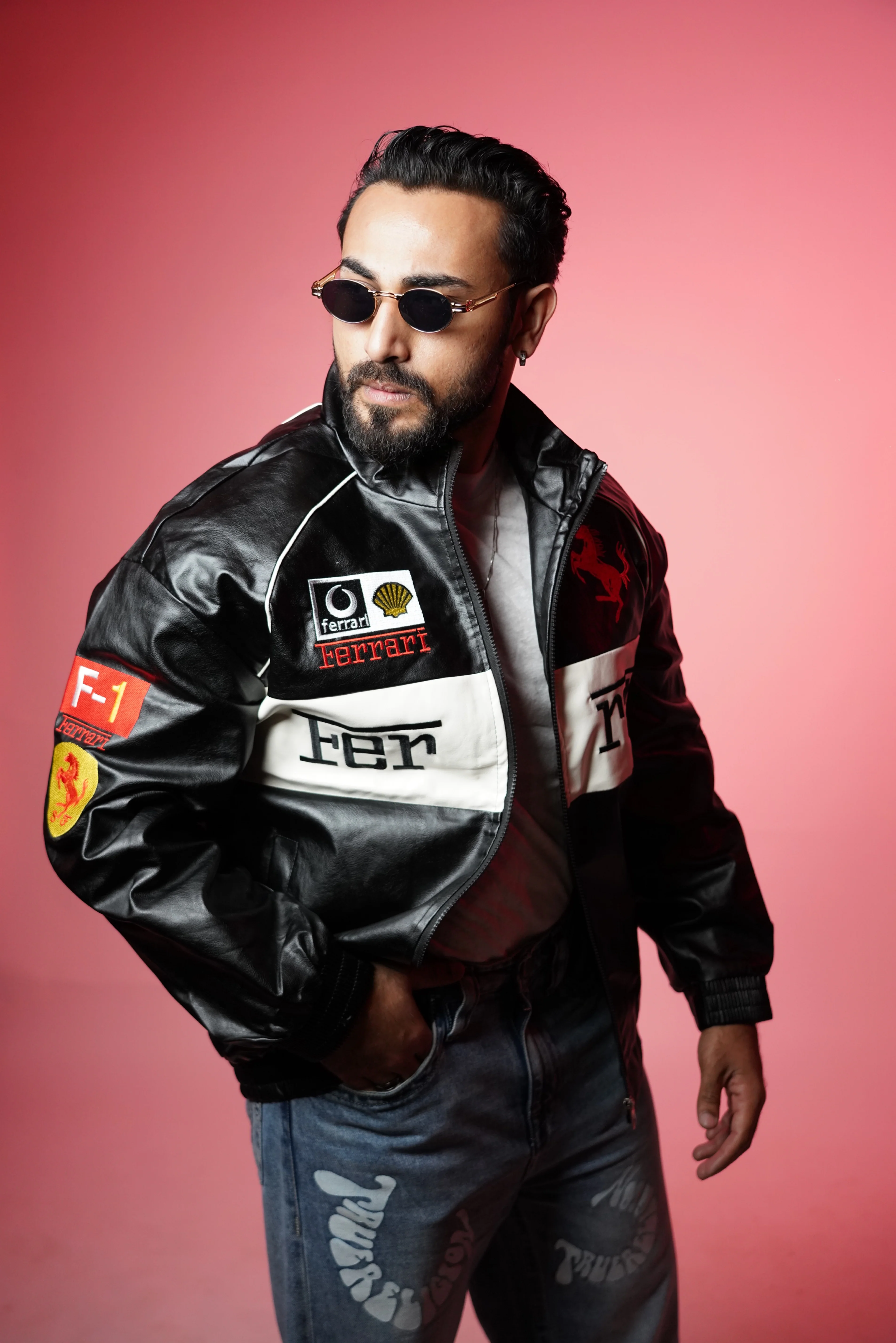 FRA715 EMBROIDERED LEATHER JACKET - Image 6