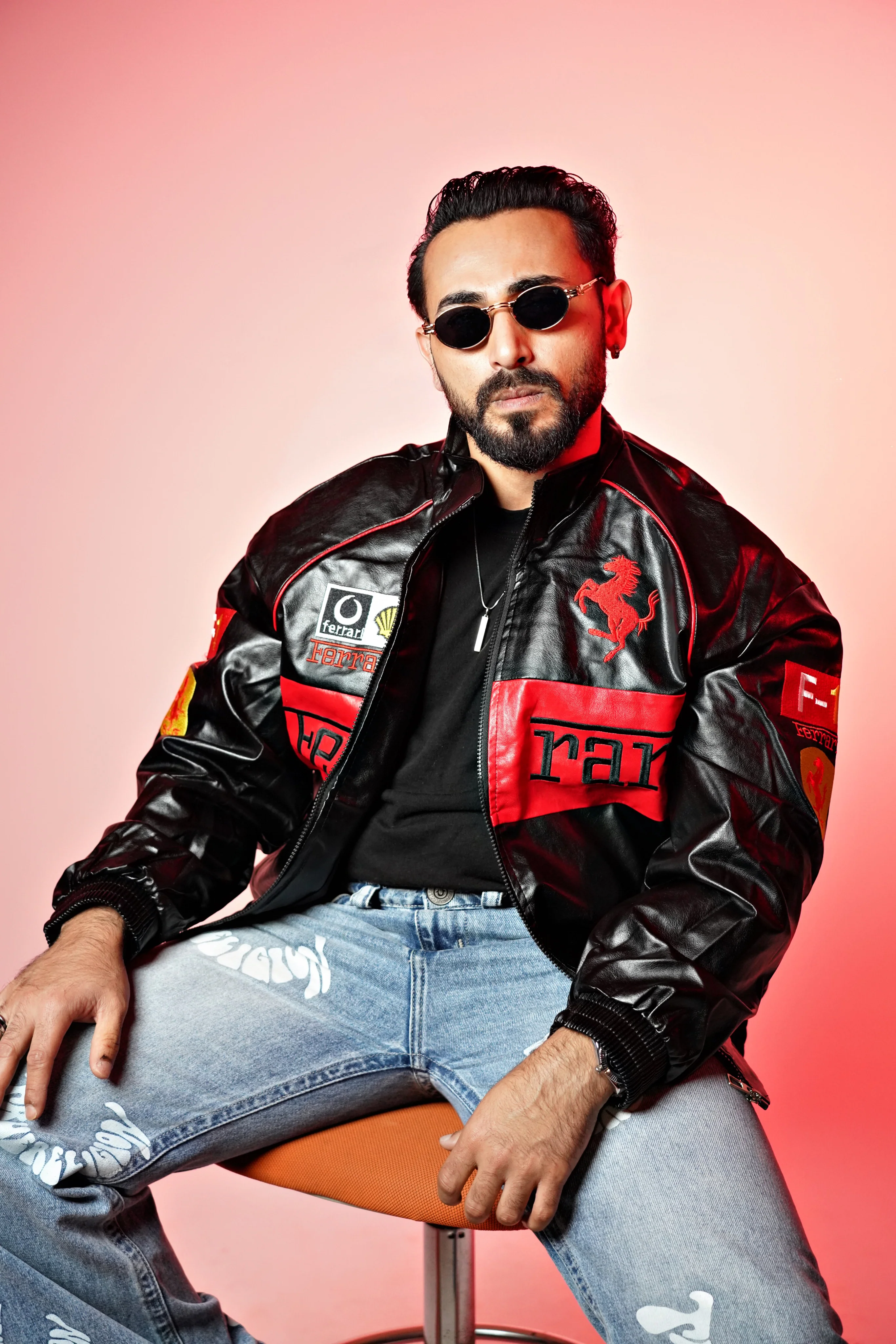 FRA715 EMBROIDERED LEATHER JACKET - Image 8