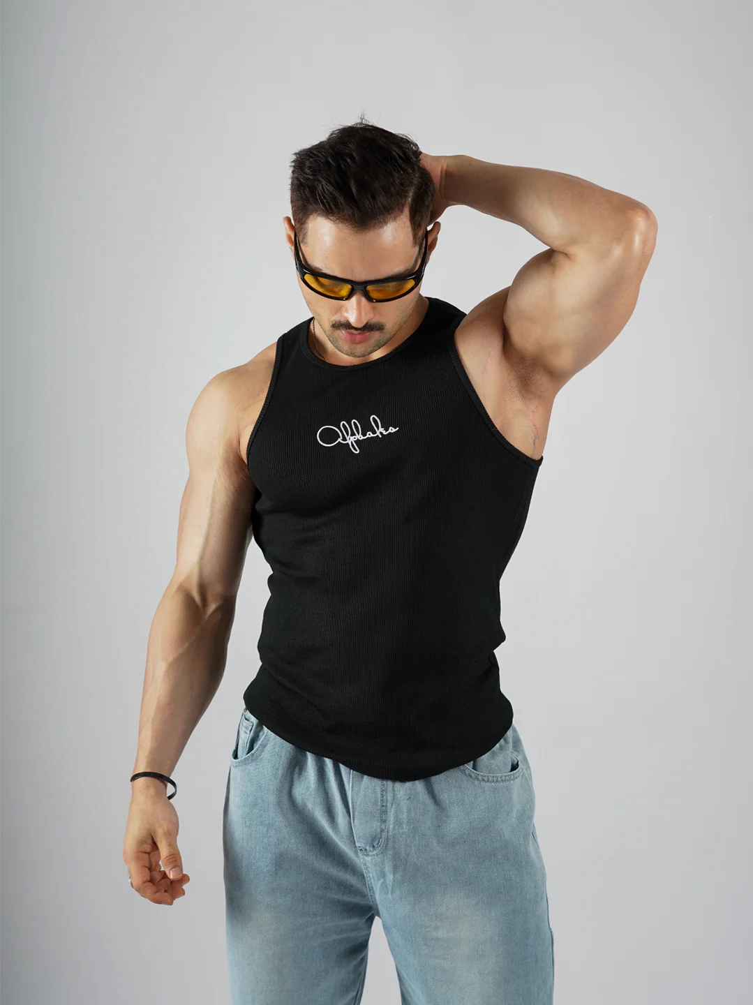 THE GLADIATOR 2.0 RIBBED VEST 2 PC PACK WHITE/OLIVE - Image 16