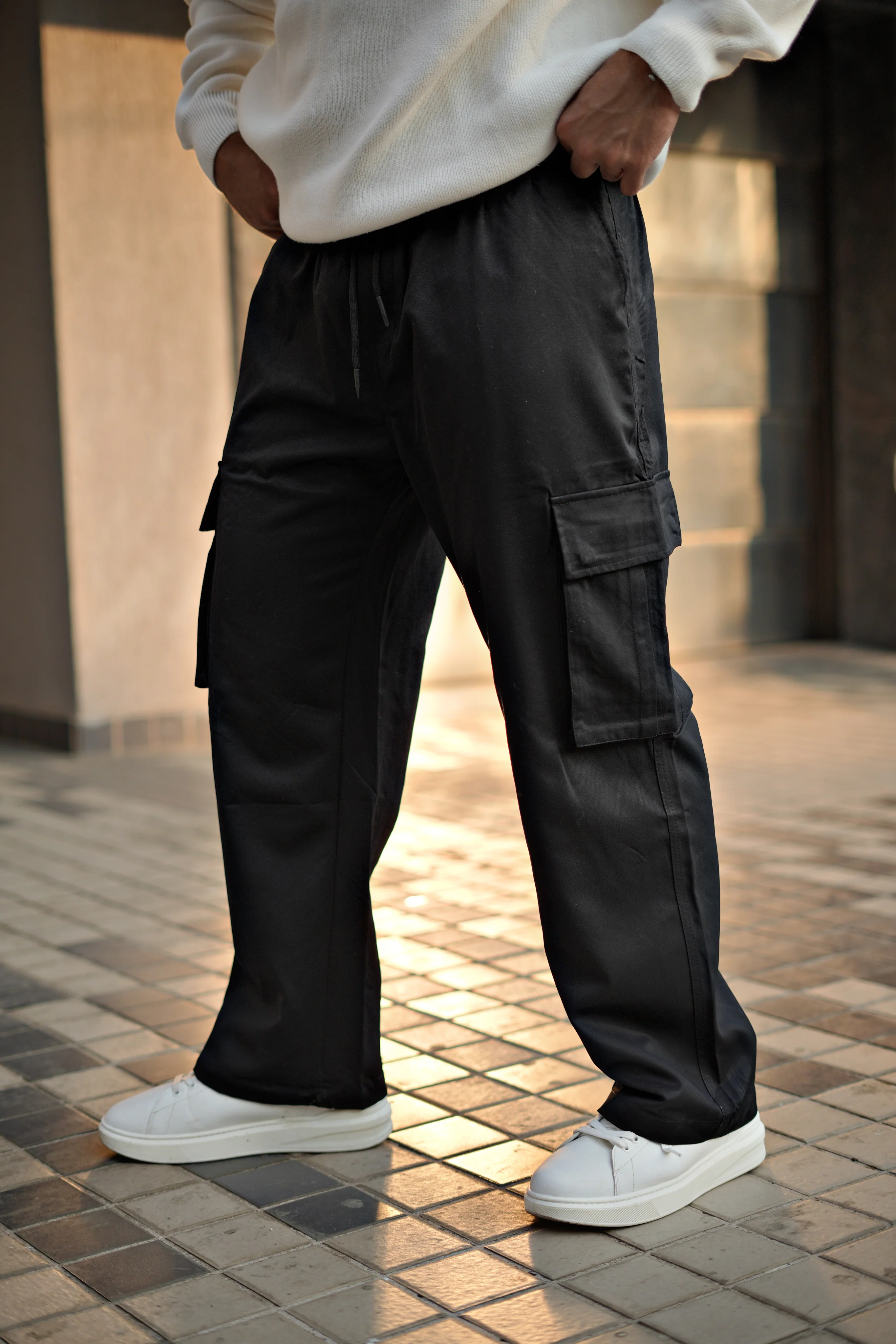 Korean Baggy Streetfit Ice Silk Cargo Joggers - Image 10