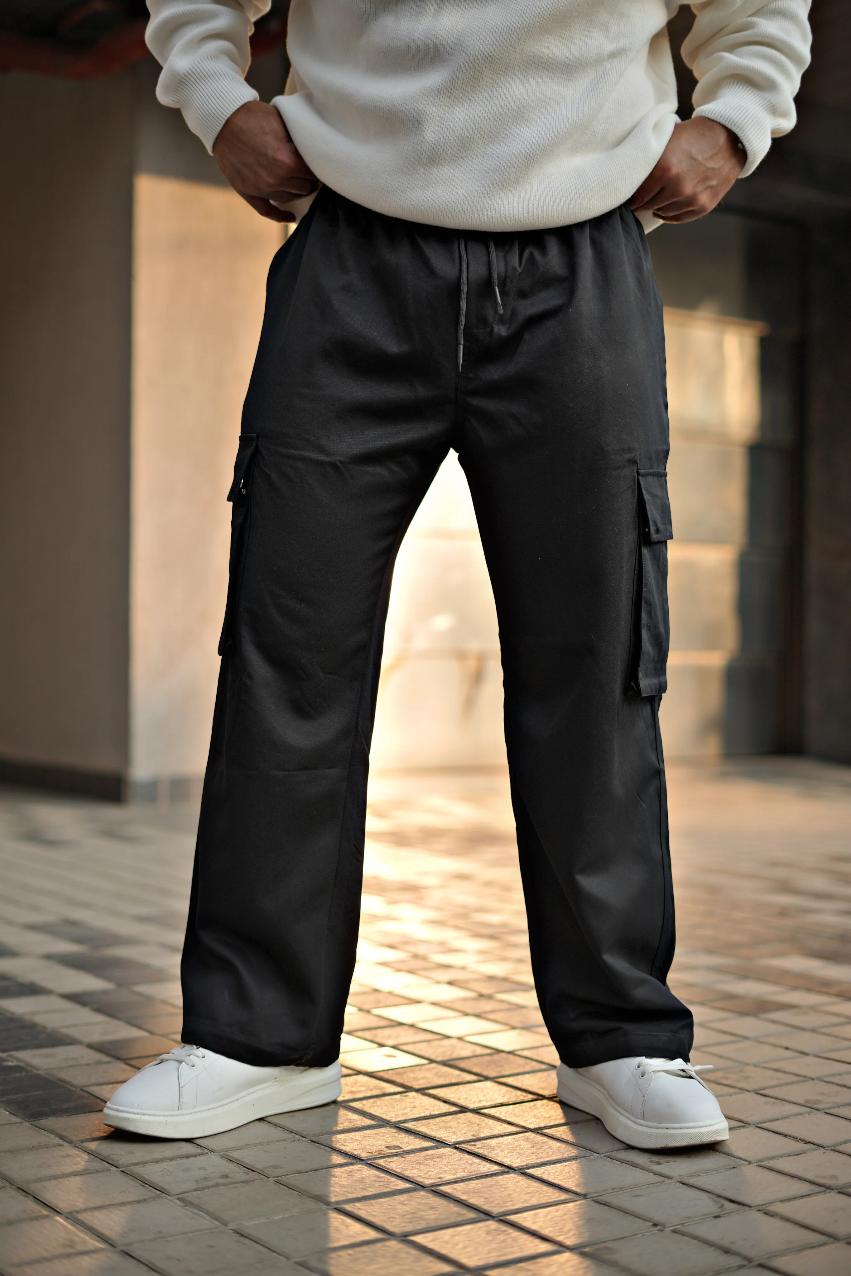 Korean Baggy Streetfit Ice Silk Cargo Joggers - Image 12