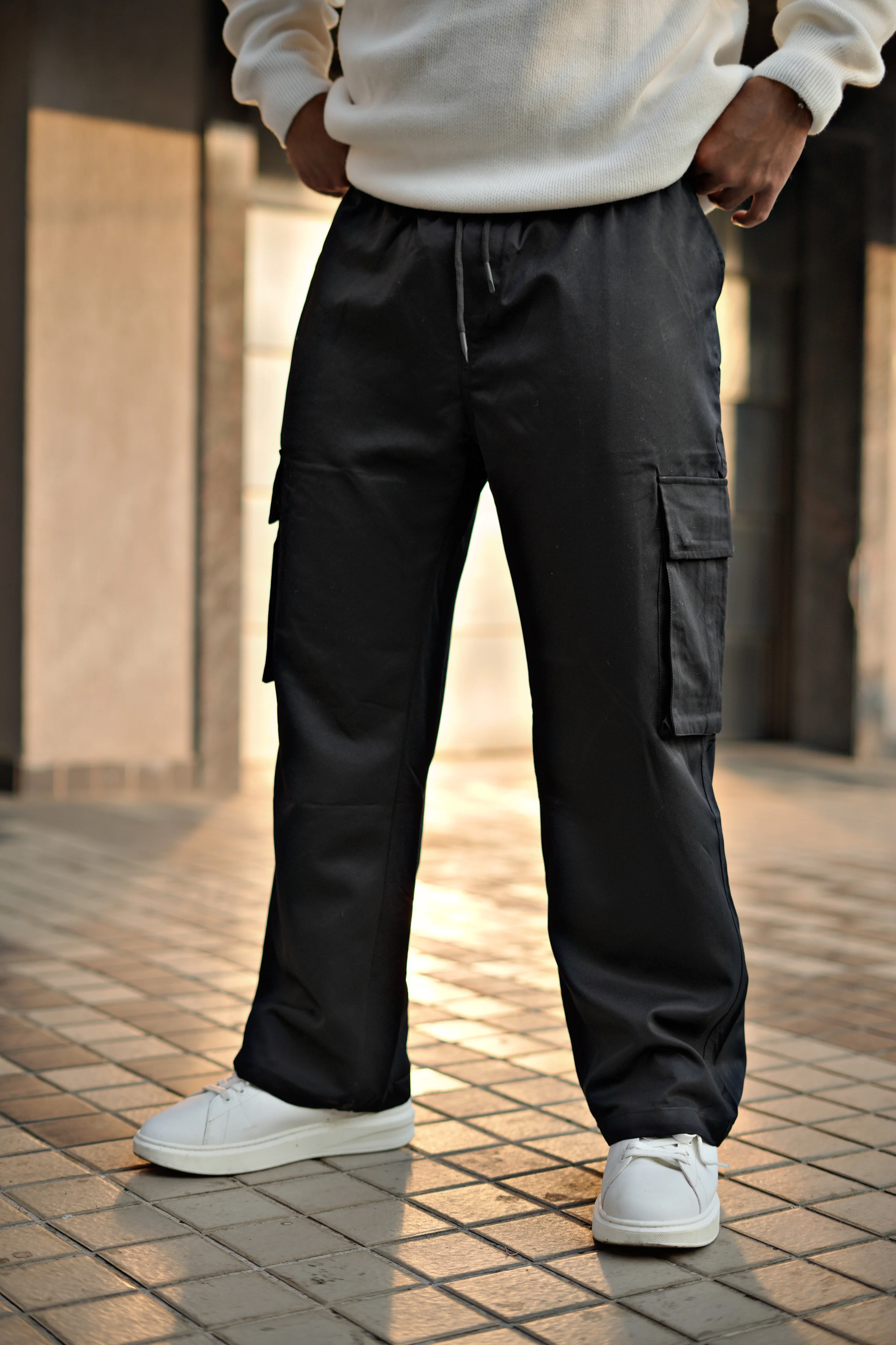 Korean Baggy Streetfit Ice Silk Cargo Joggers - Image 13