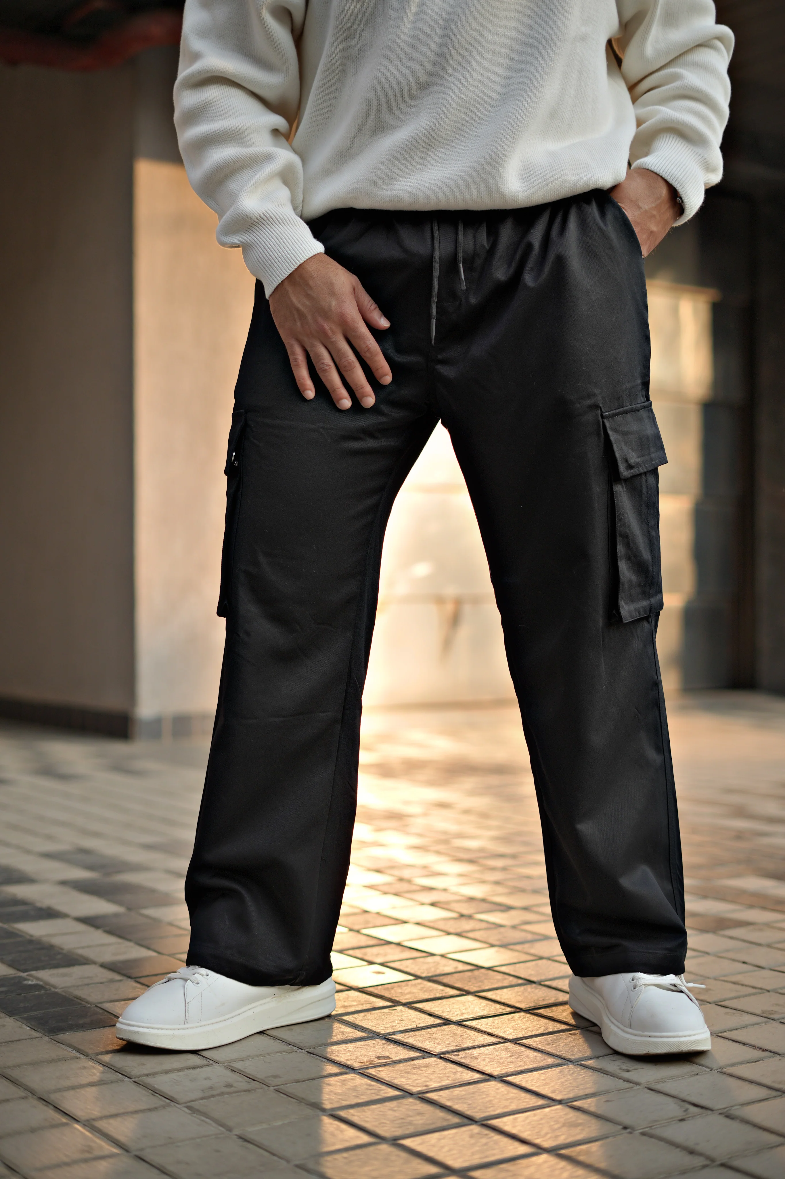 Korean Baggy Streetfit Ice Silk Cargo Joggers - Image 14