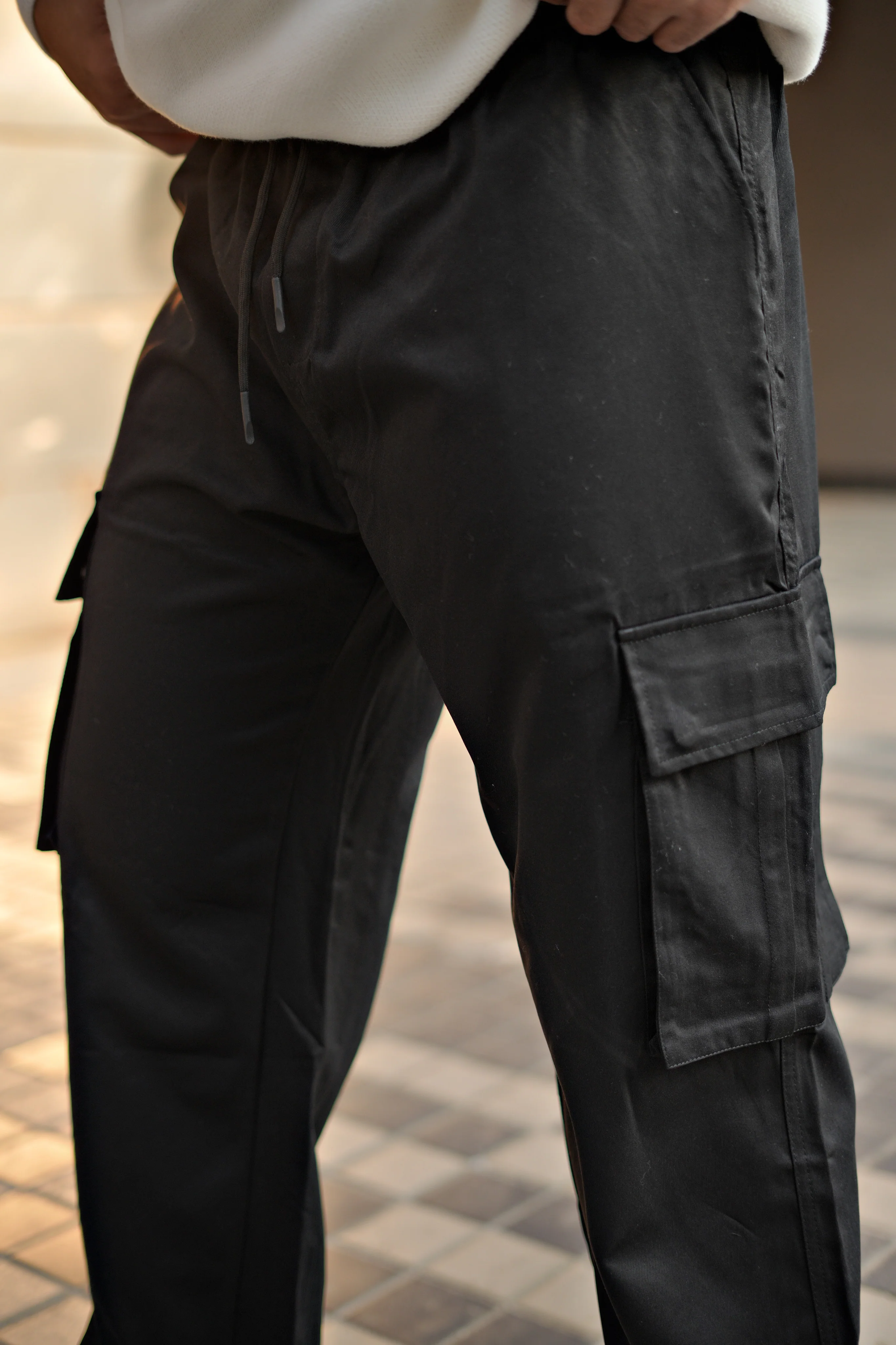 Korean Baggy Streetfit Ice Silk Cargo Joggers - Image 16