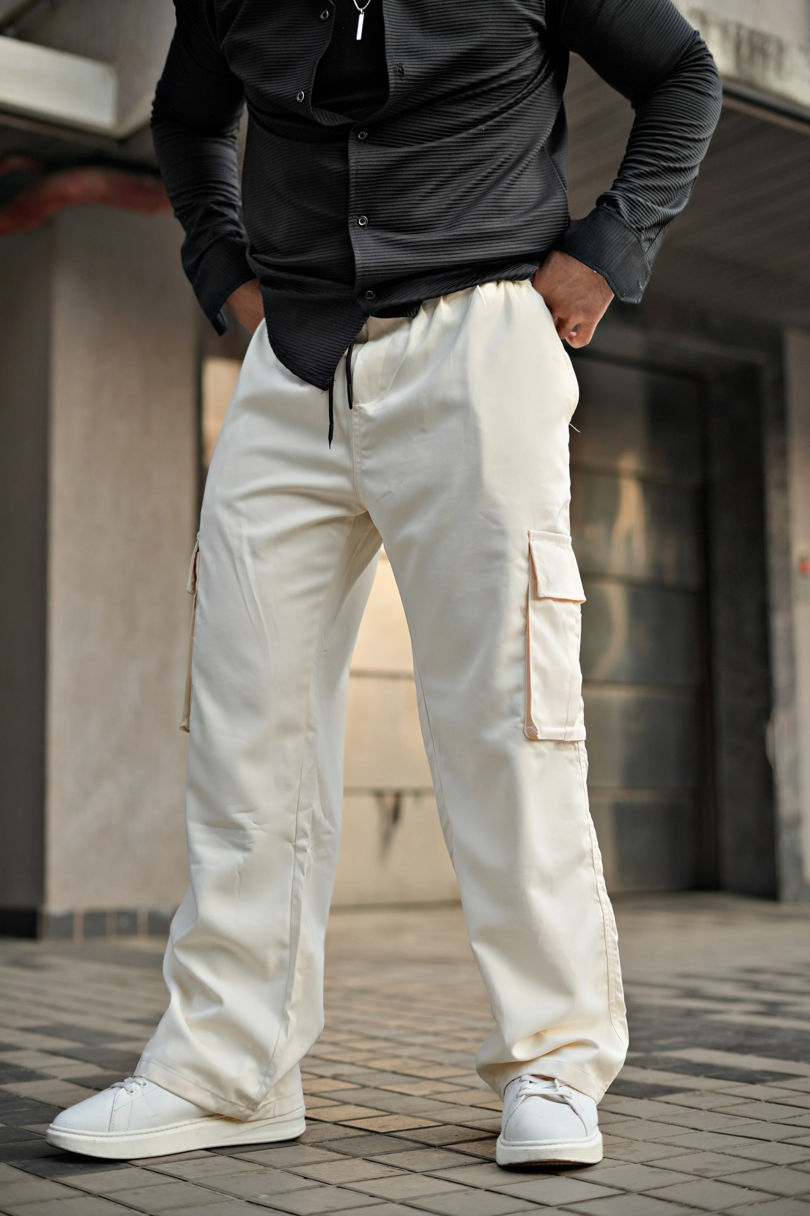 Korean Baggy Streetfit Ice Silk Cargo Joggers - Image 4