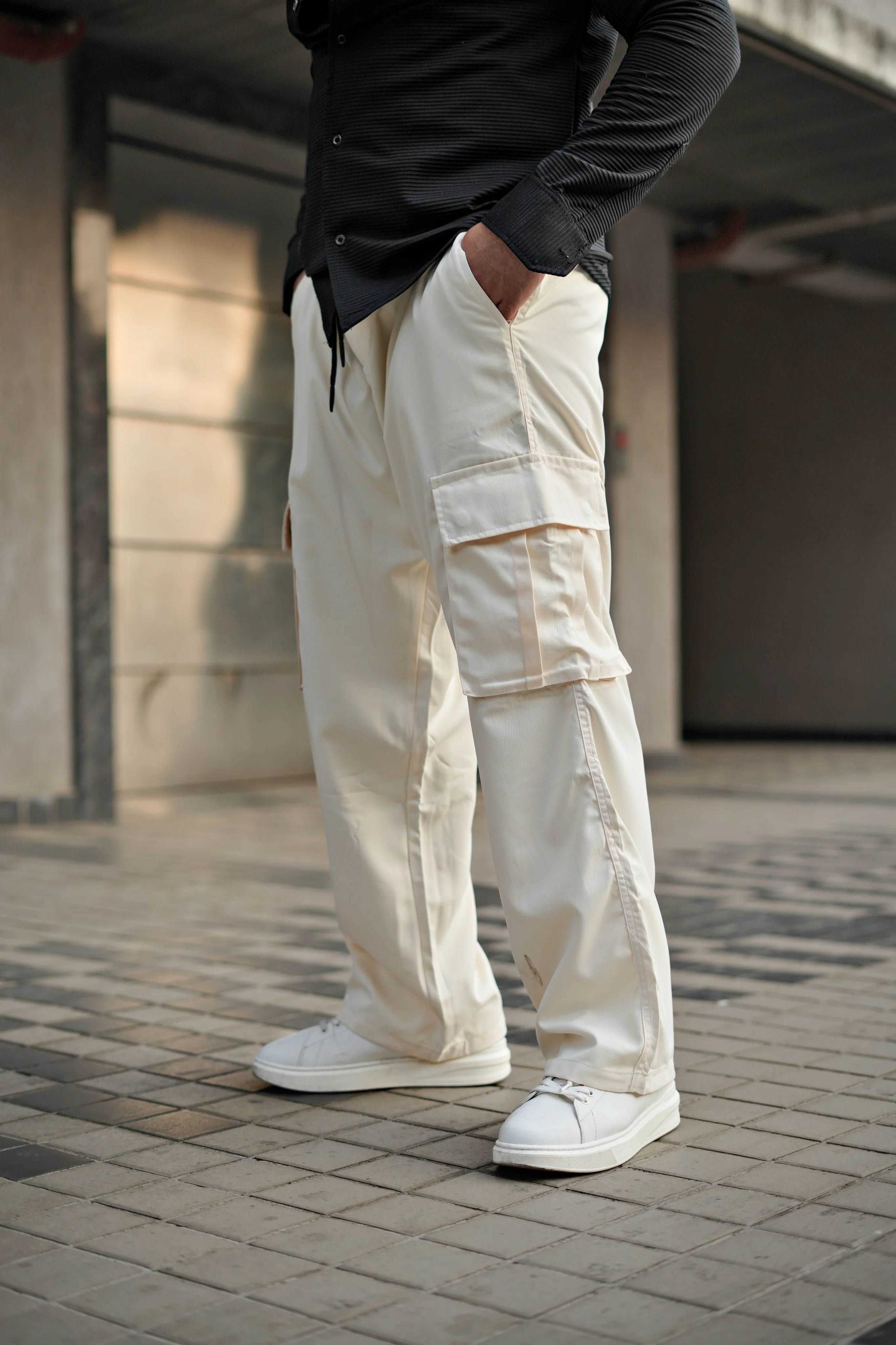 Korean Baggy Streetfit Ice Silk Cargo Joggers - Image 5