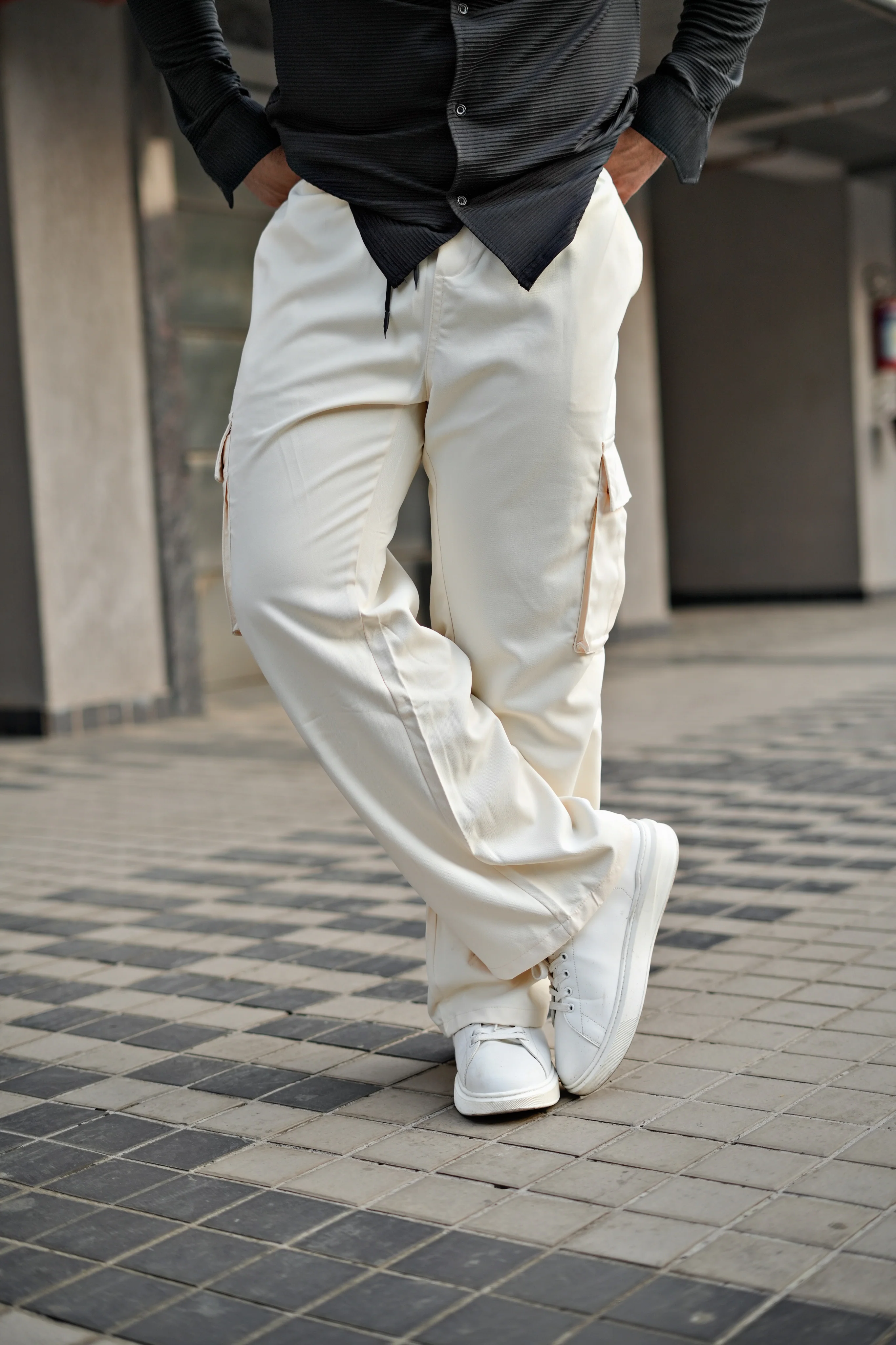 Korean Baggy Streetfit Ice Silk Cargo Joggers - Image 7