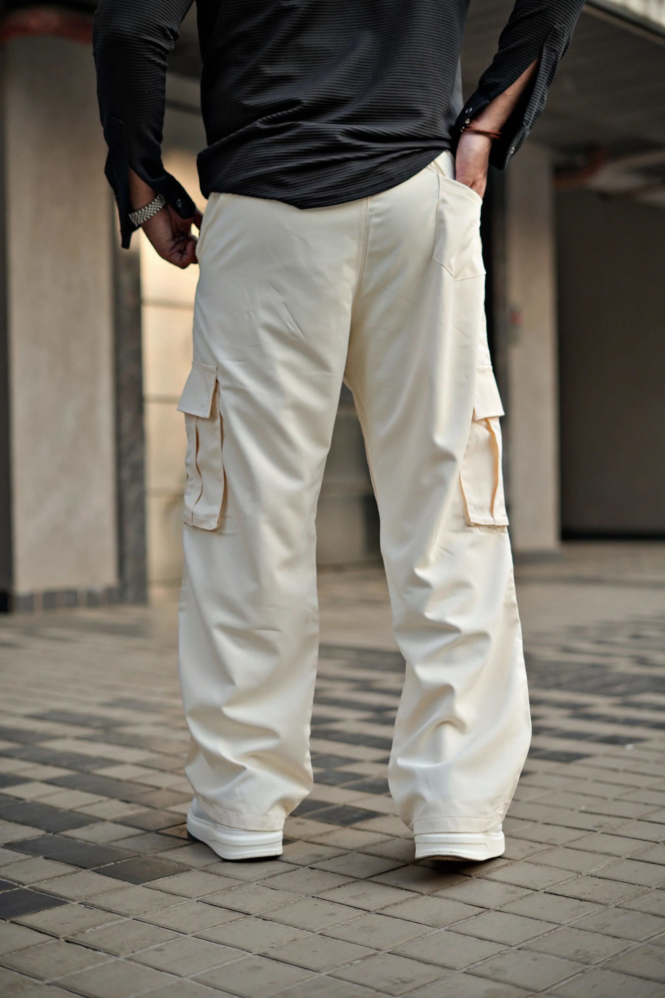 Korean Baggy Streetfit Ice Silk Cargo Joggers - Image 9