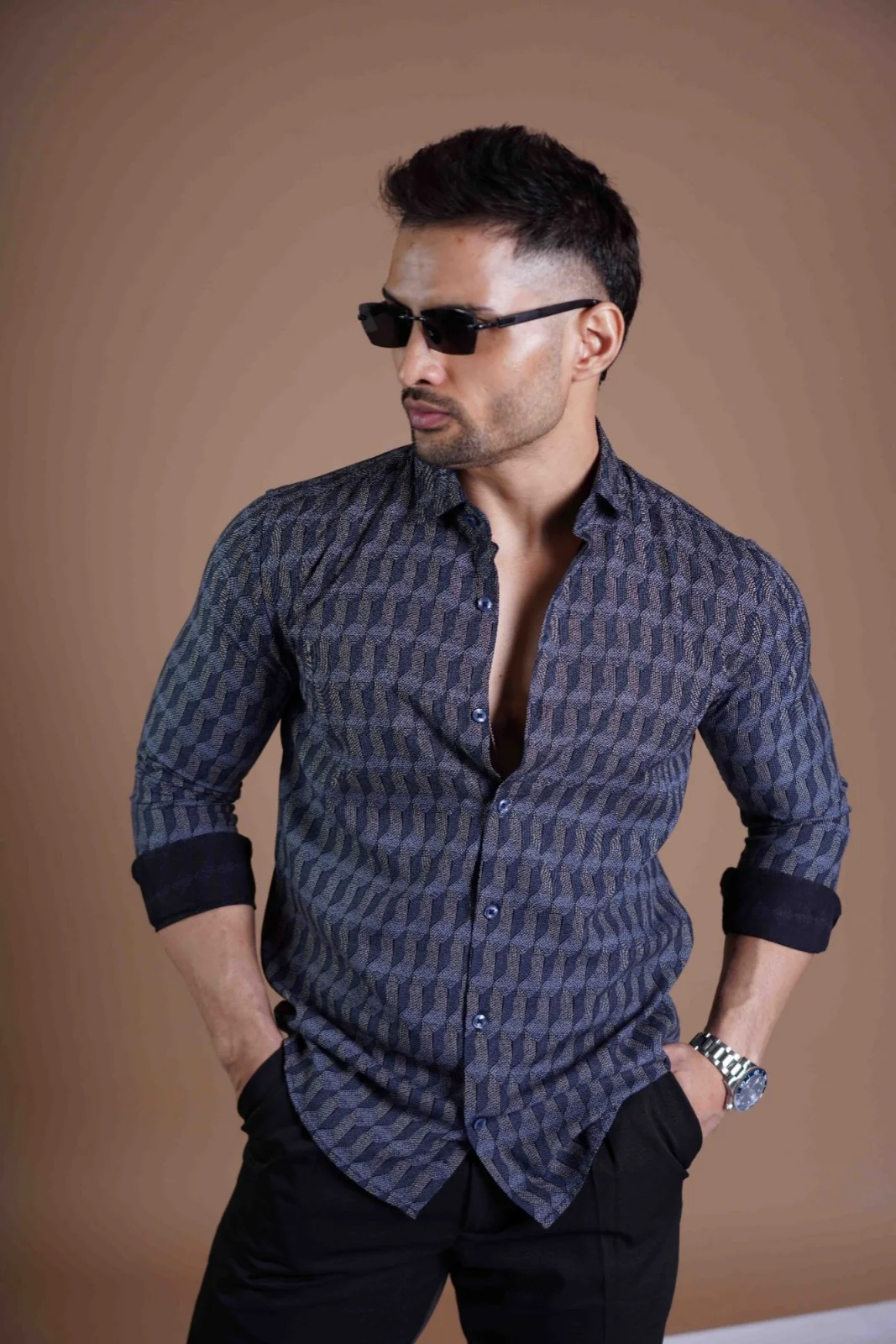 ARCTIC LUXE PRINTED SHIRT BLUE - Image 3