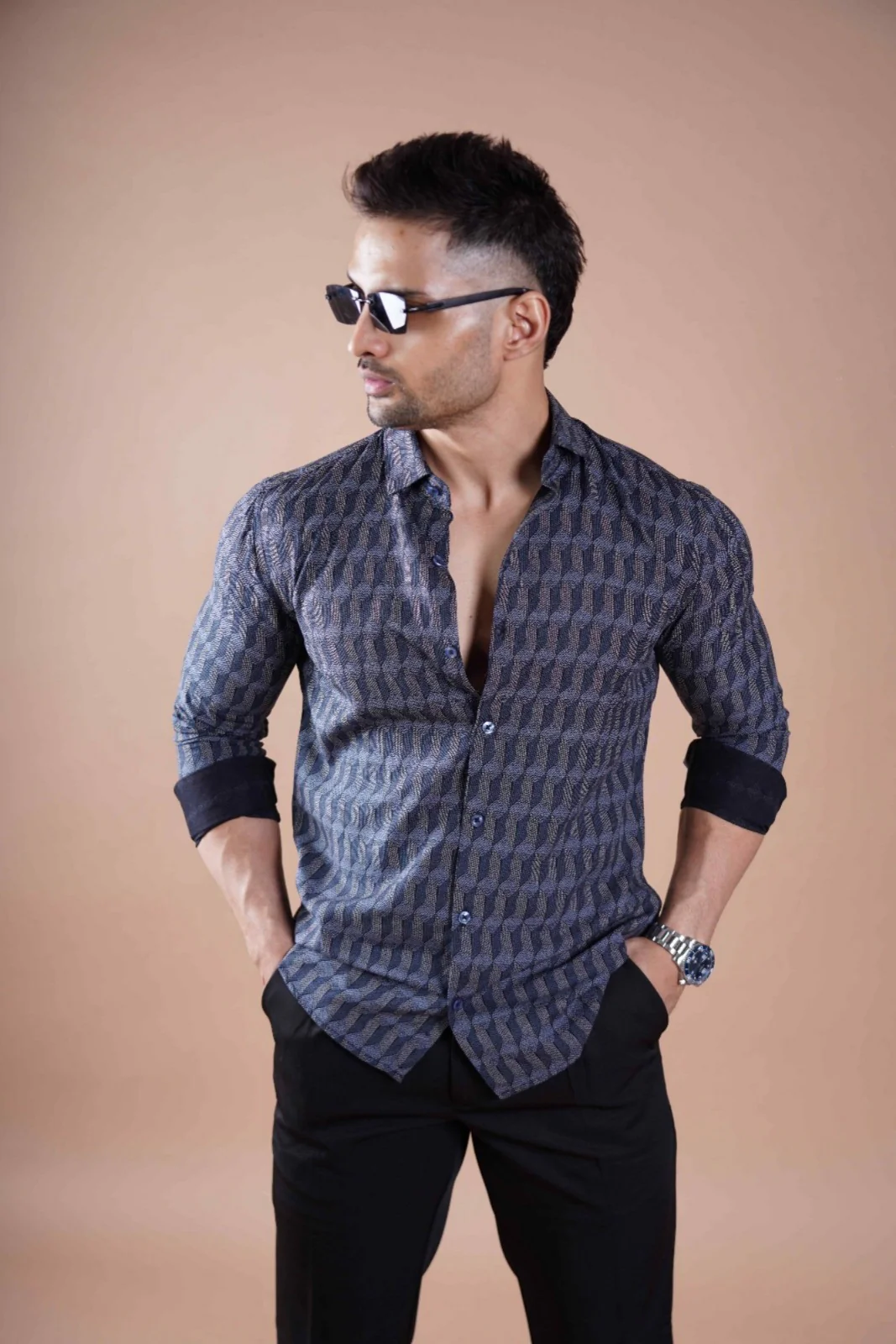 ARCTIC LUXE PRINTED SHIRT BLUE - Image 4