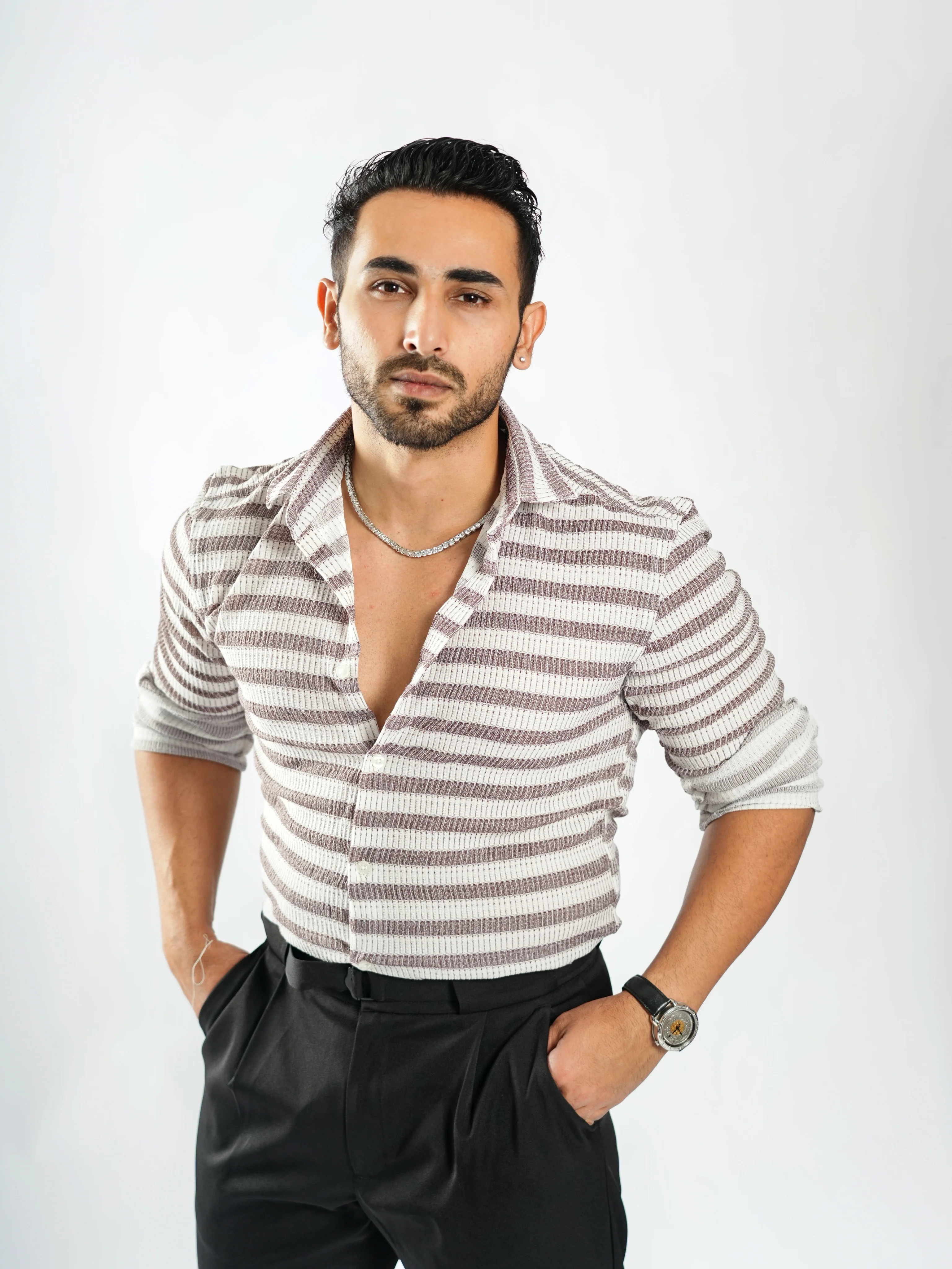 Royale Party Wear Striped Shirts - Image 11