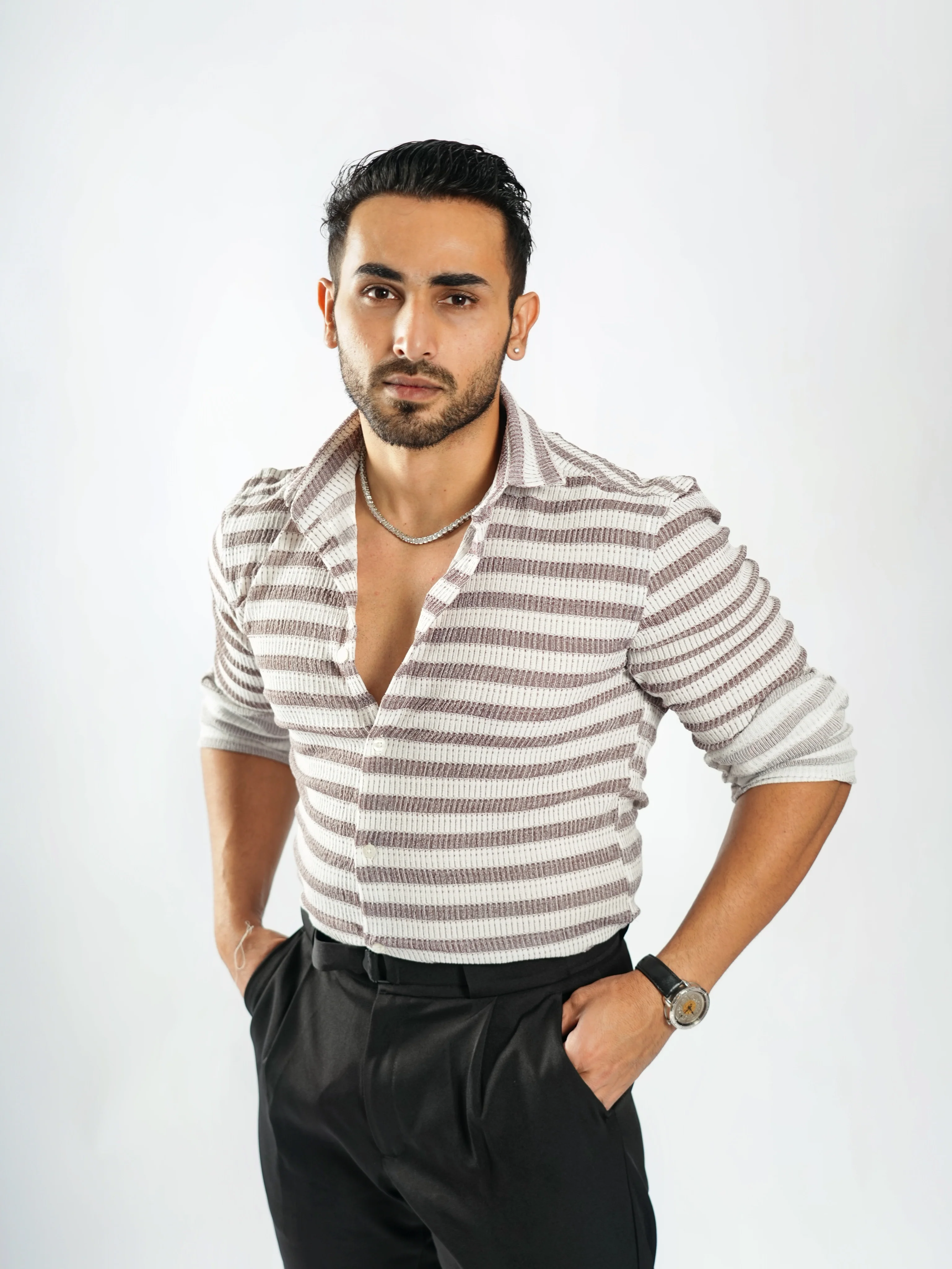 Royale Party Wear Striped Shirts - Image 12