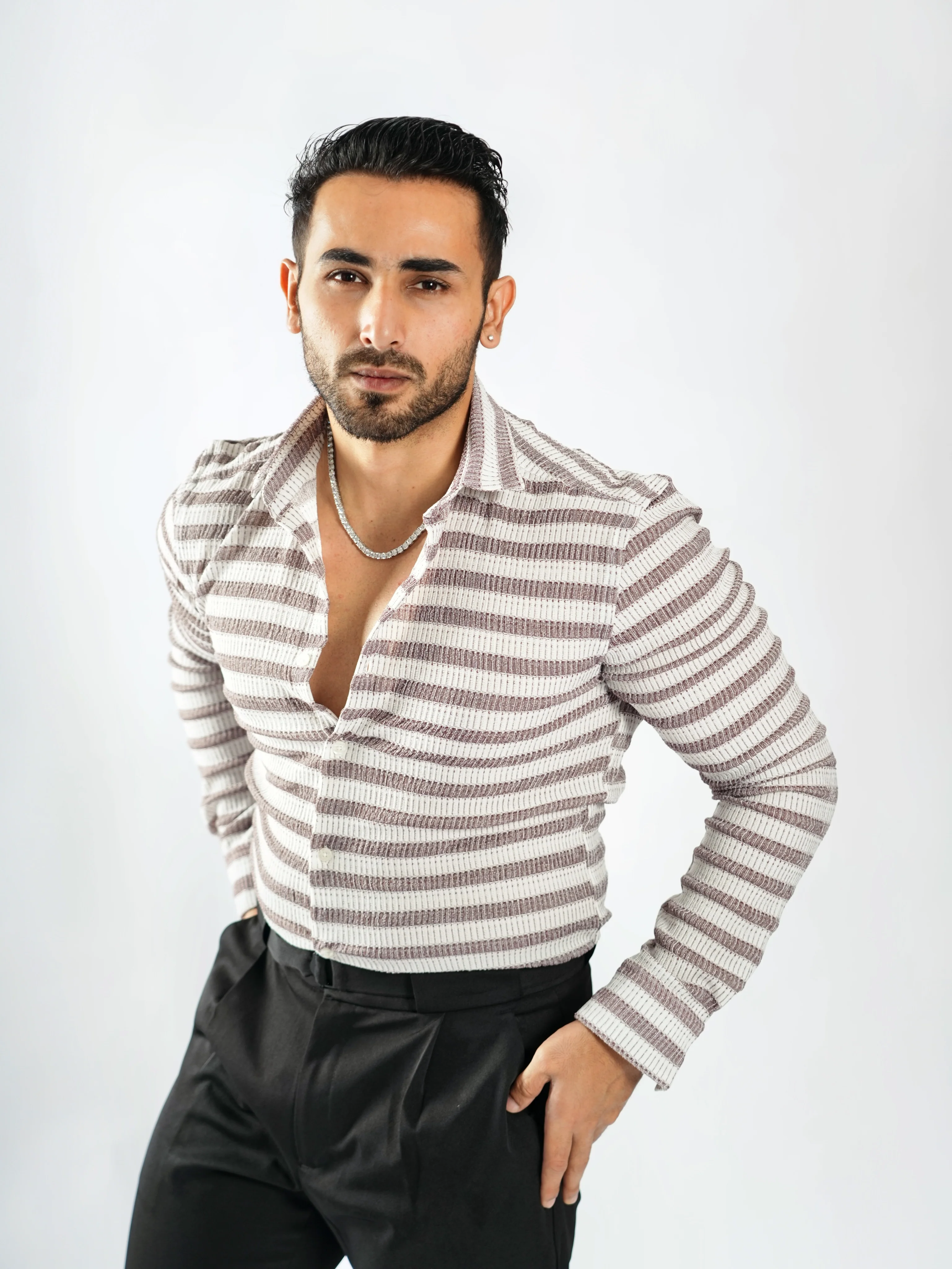 Royale Party Wear Striped Shirts - Image 14