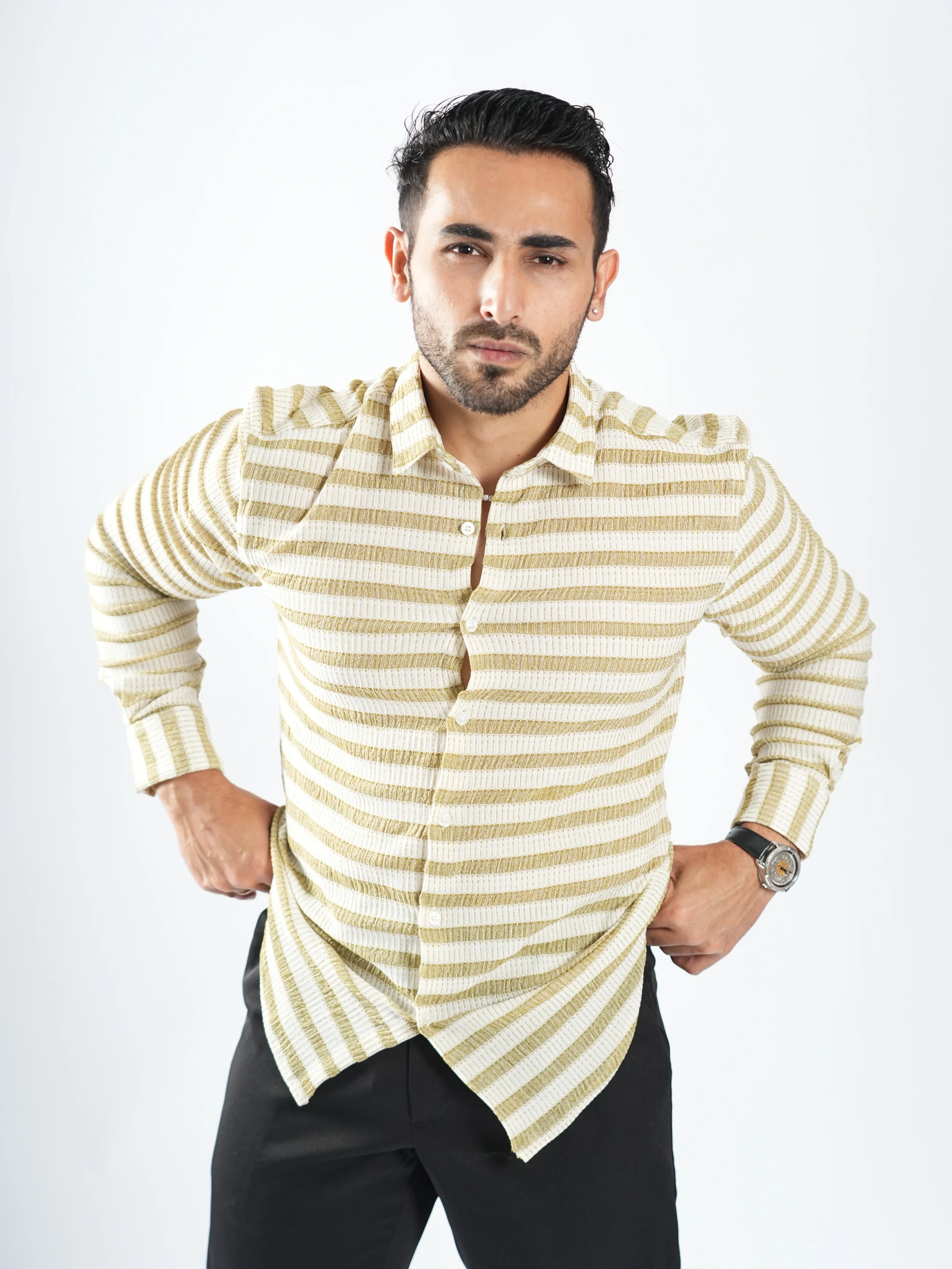 Royale Party Wear Striped Shirts - Image 29