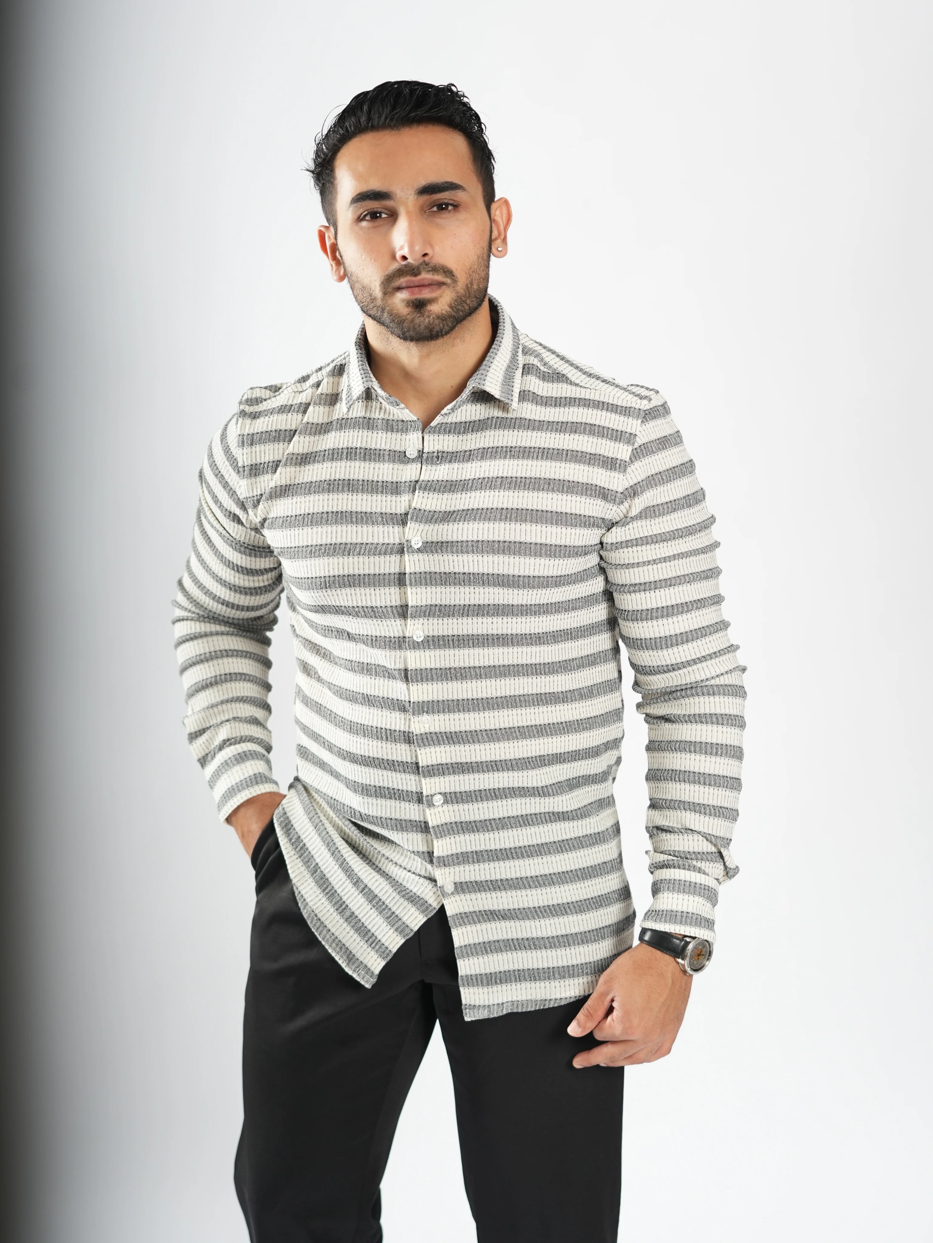 Royale Party Wear Striped Shirts - Image 31