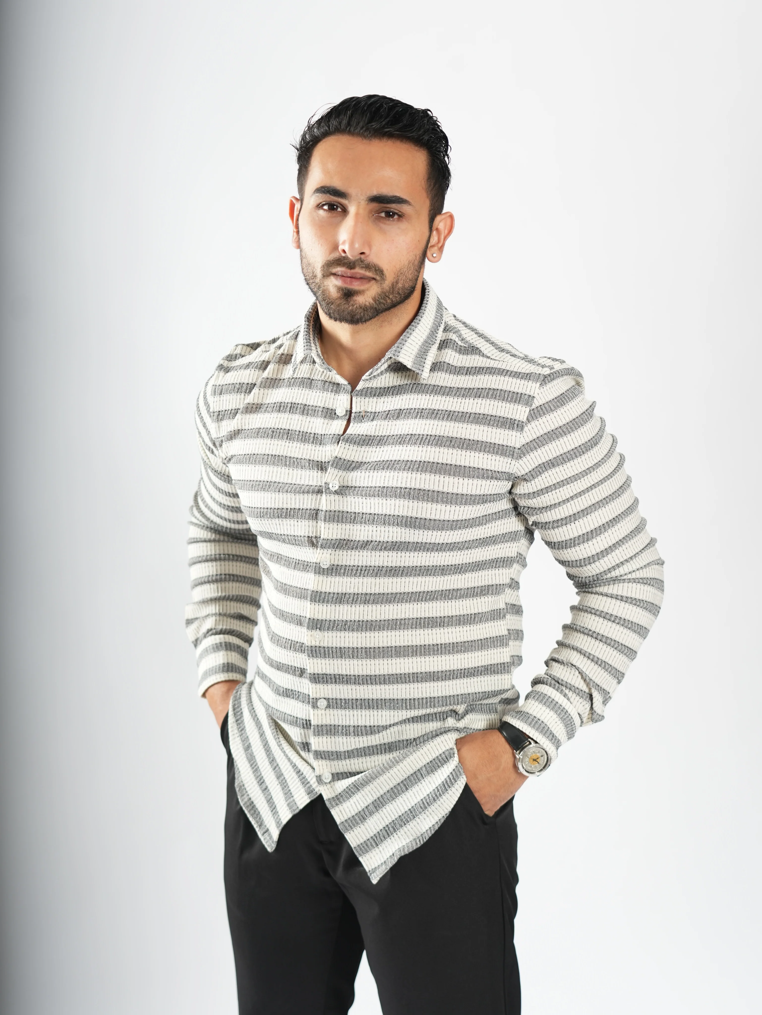 Royale Party Wear Striped Shirts - Image 33