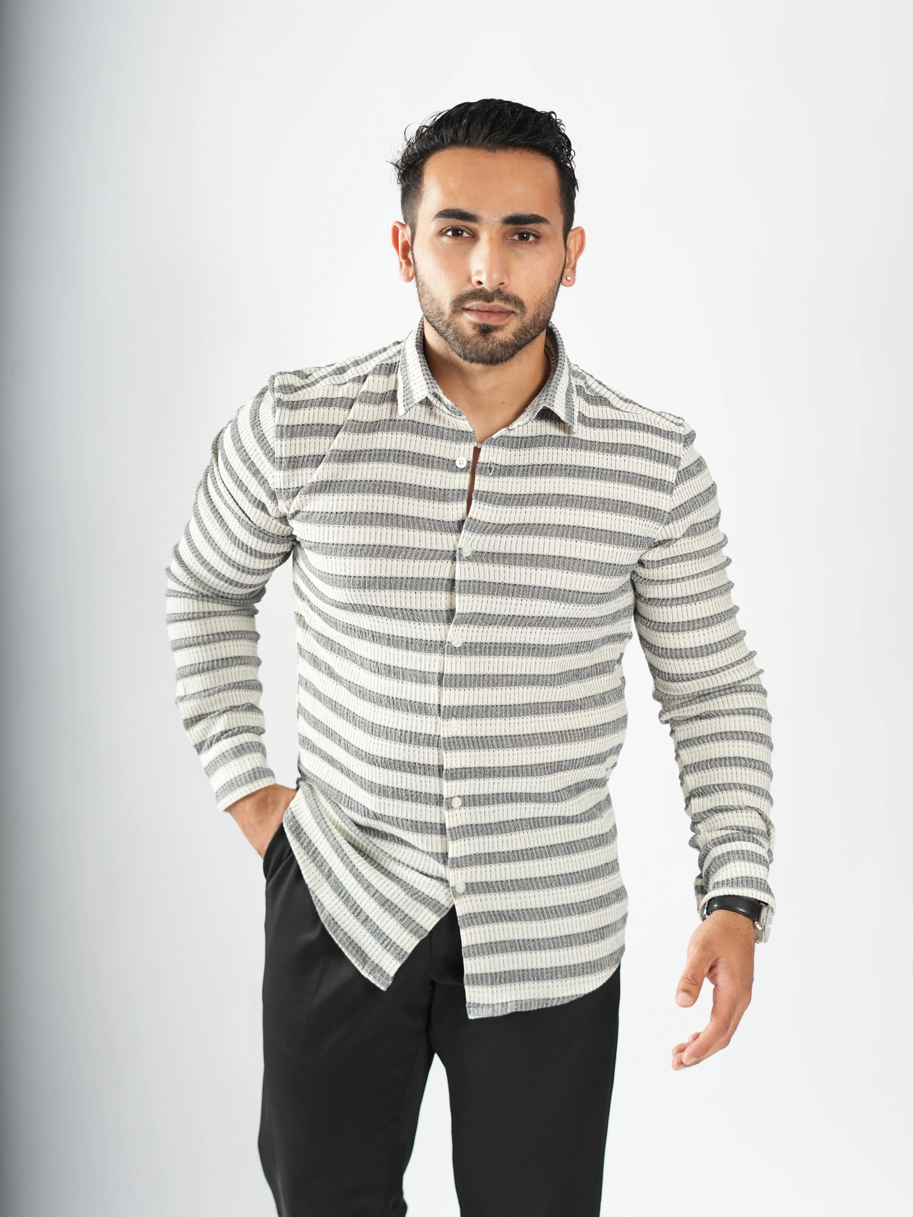 Royale Party Wear Striped Shirts - Image 34