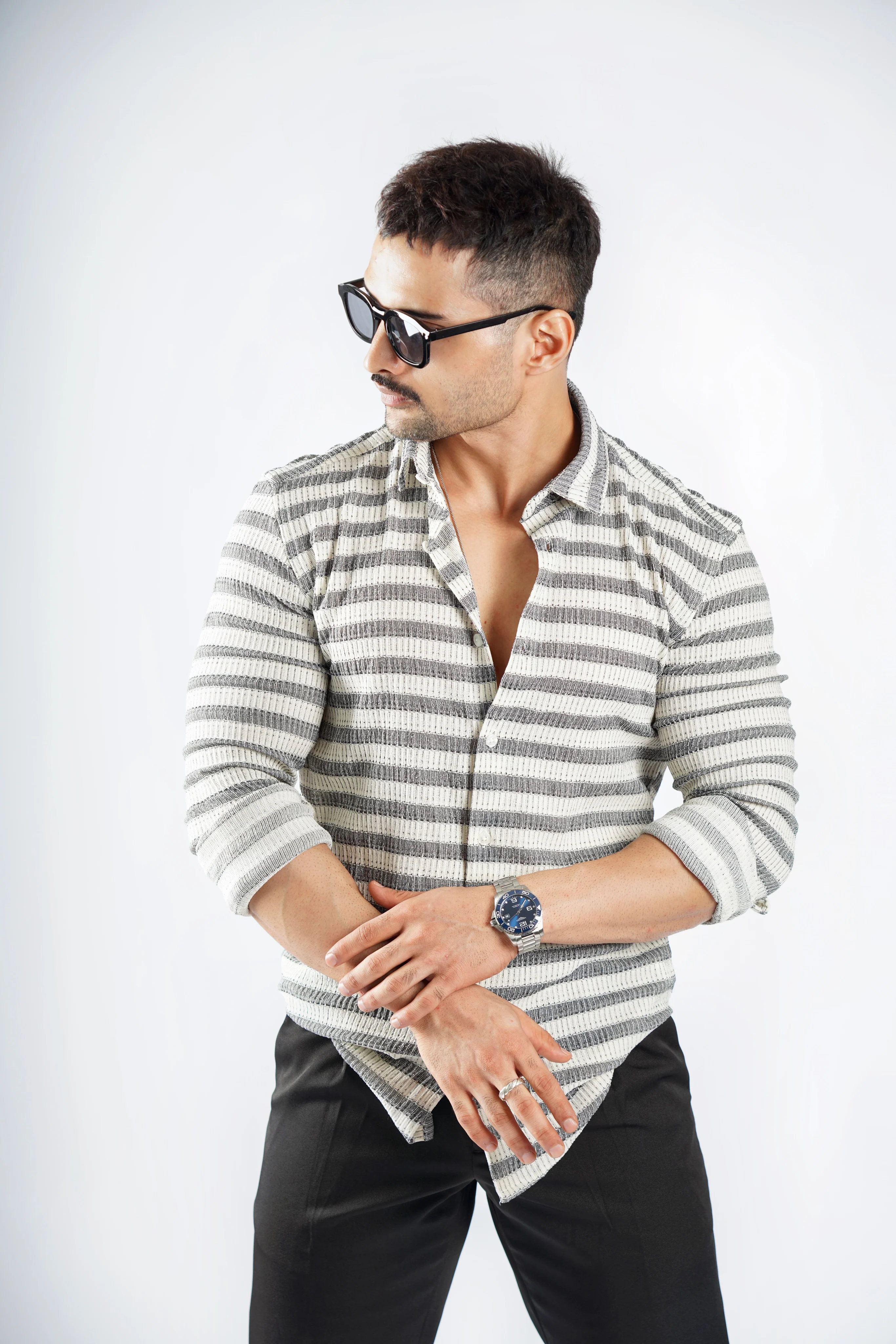 Royale Party Wear Striped Shirts - Image 44
