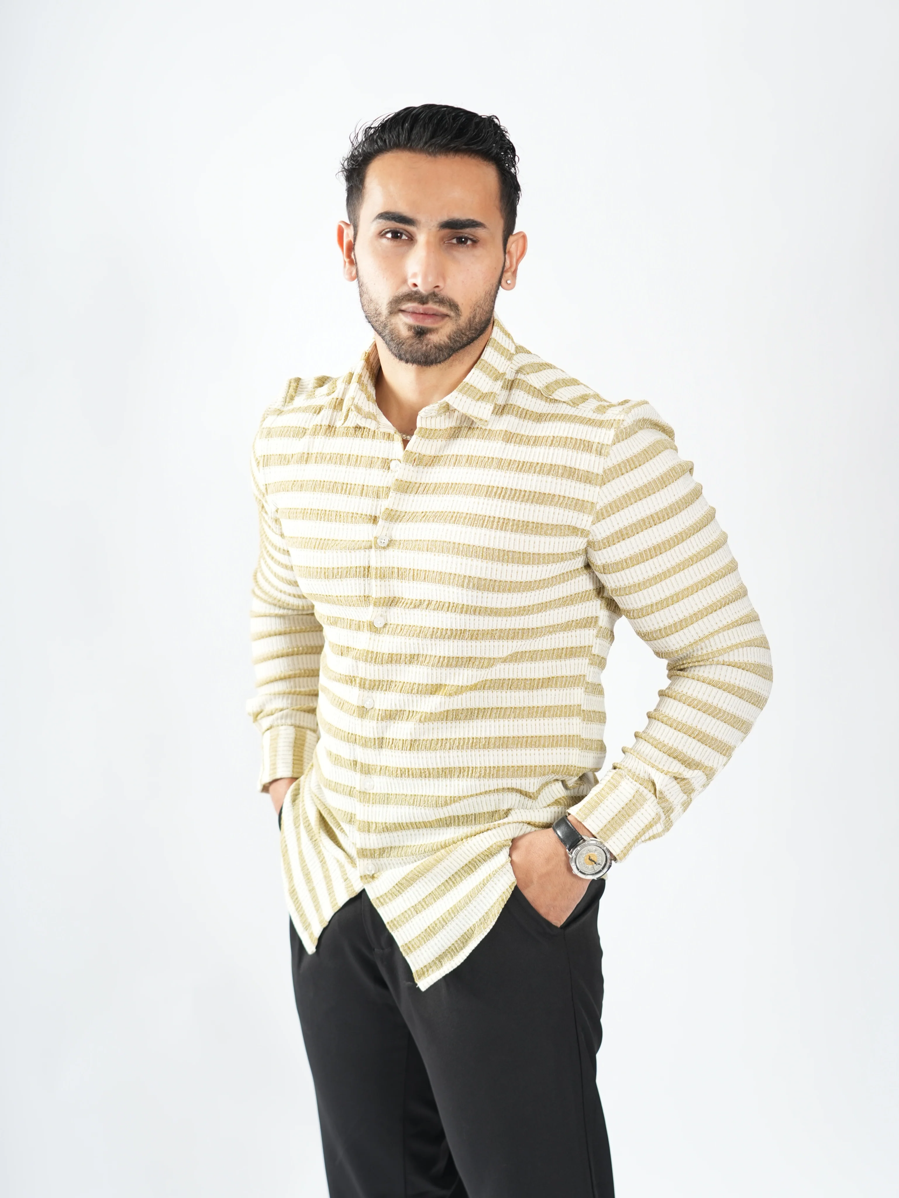 Royale Party Wear Striped Shirts - Image 6