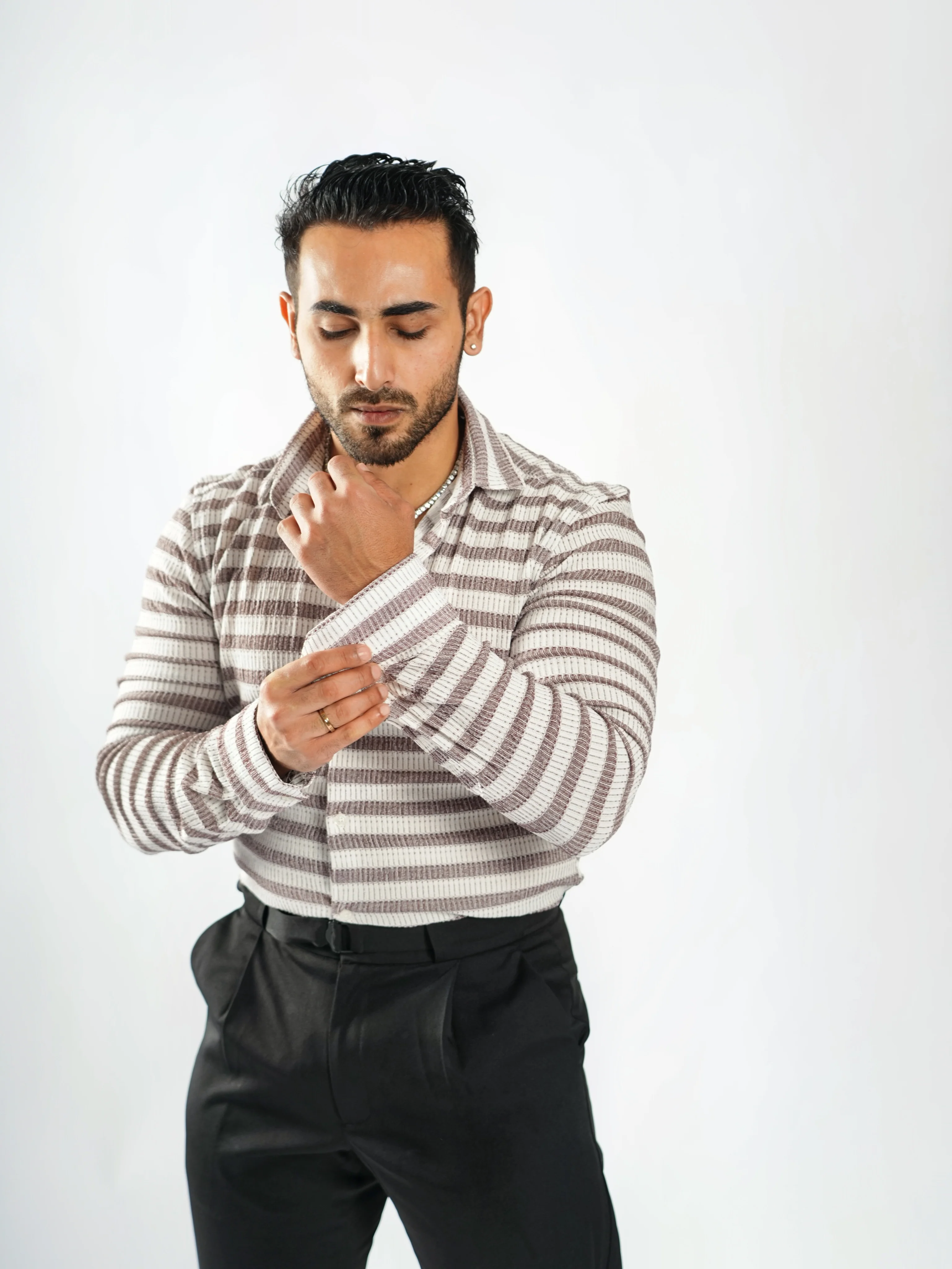Royale Party Wear Striped Shirts - Image 7