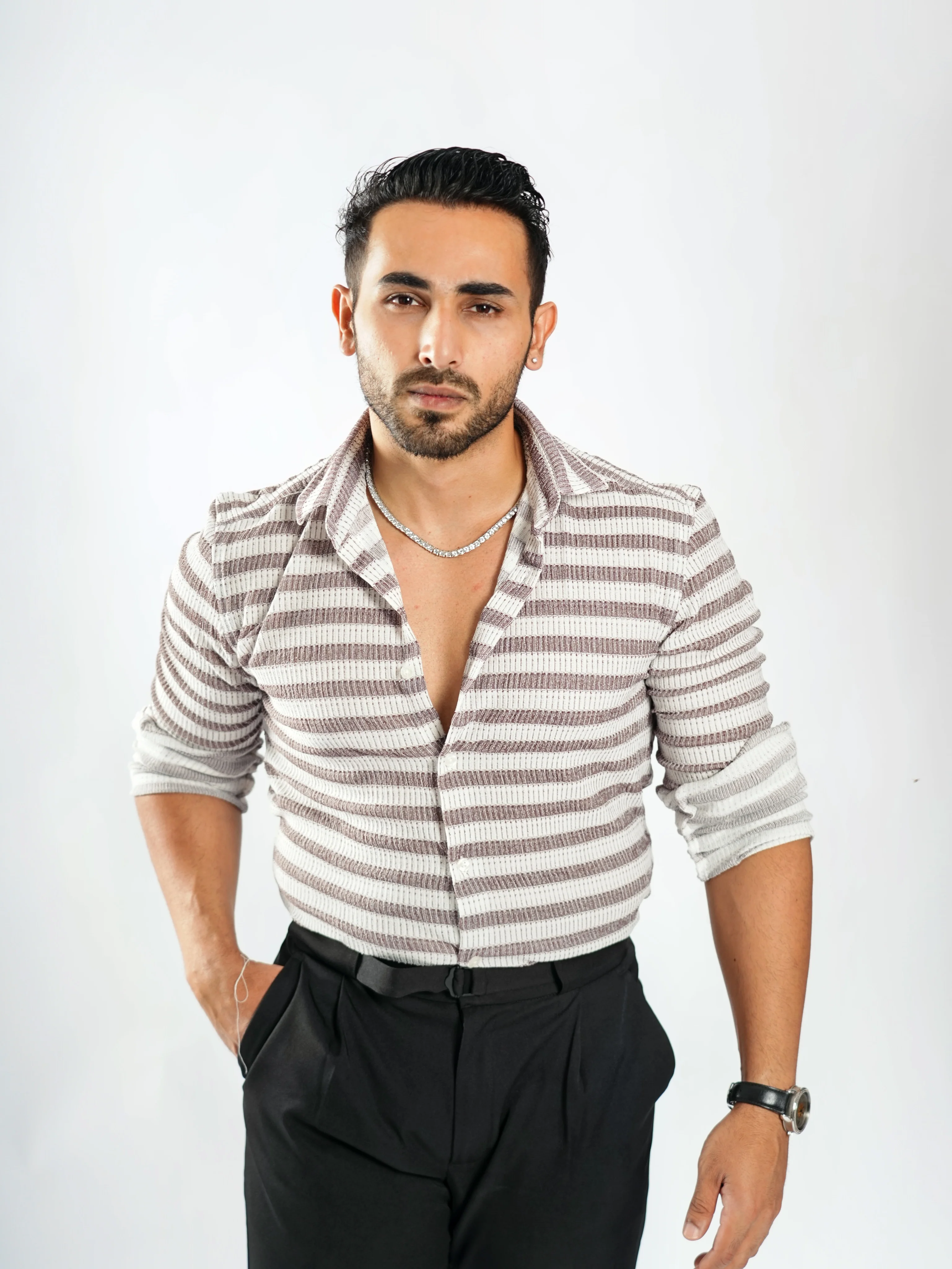 Royale Party Wear Striped Shirts - Image 9