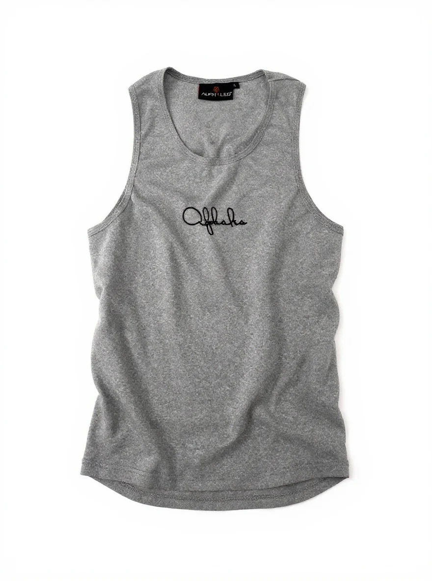 THE GLADIATOR RIBBED VEST 2PC PACK LIGHT GREY/BLACK - Image 5