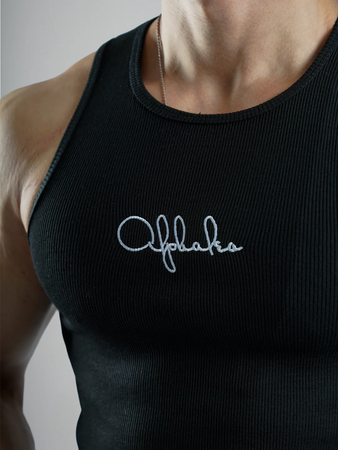 THE GLADIATOR RIBBED VEST 2PC PACK LIGHT GREY/BLACK - Image 15